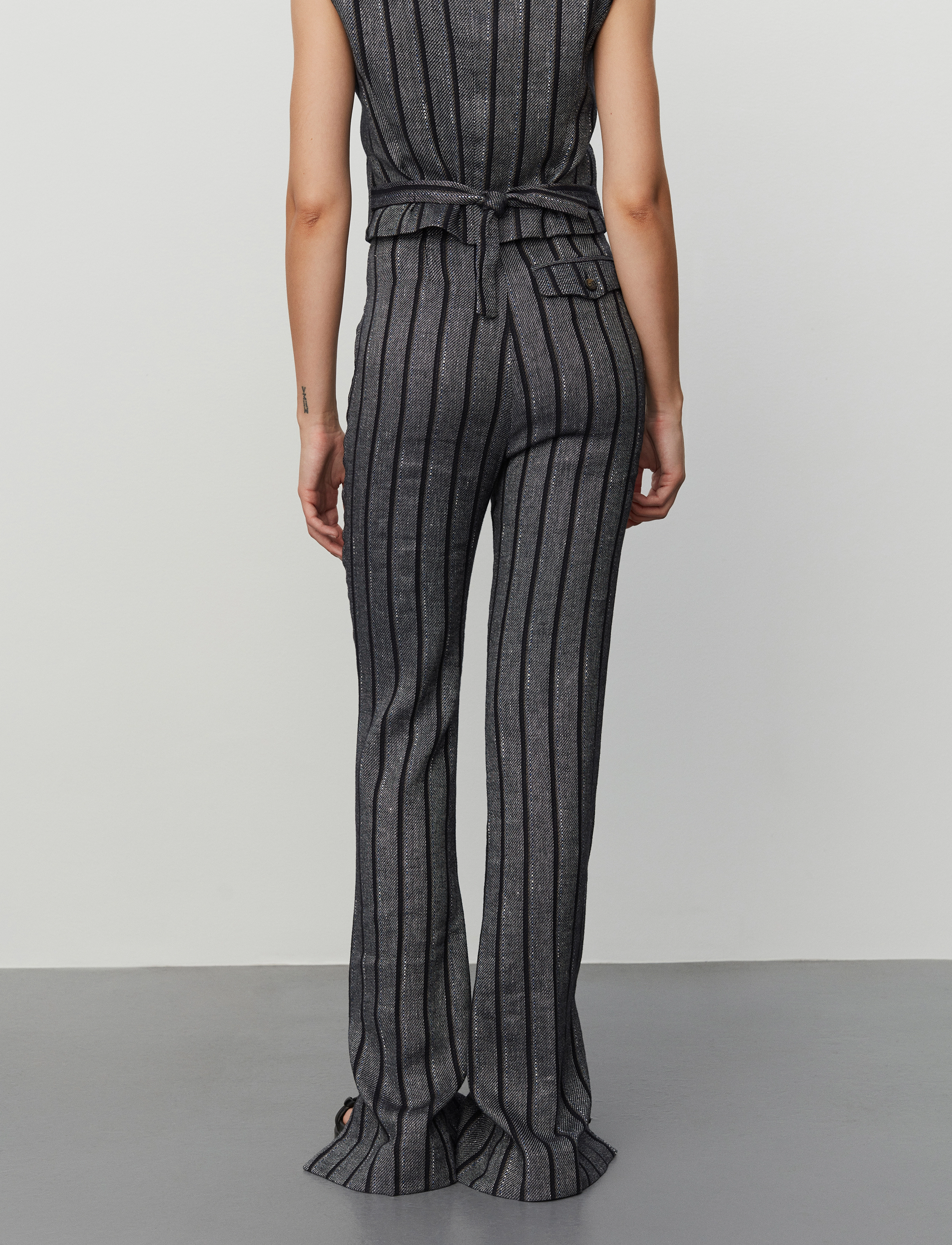 Day Birger et Mikkelsen - Ally - Cotton Blend Stripe - festtøj til outletpriser - black - 5
