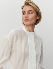 Day Birger et Mikkelsen - Nolan - Crispy Cotton Stripe - langermede skjorter - bright white - 4