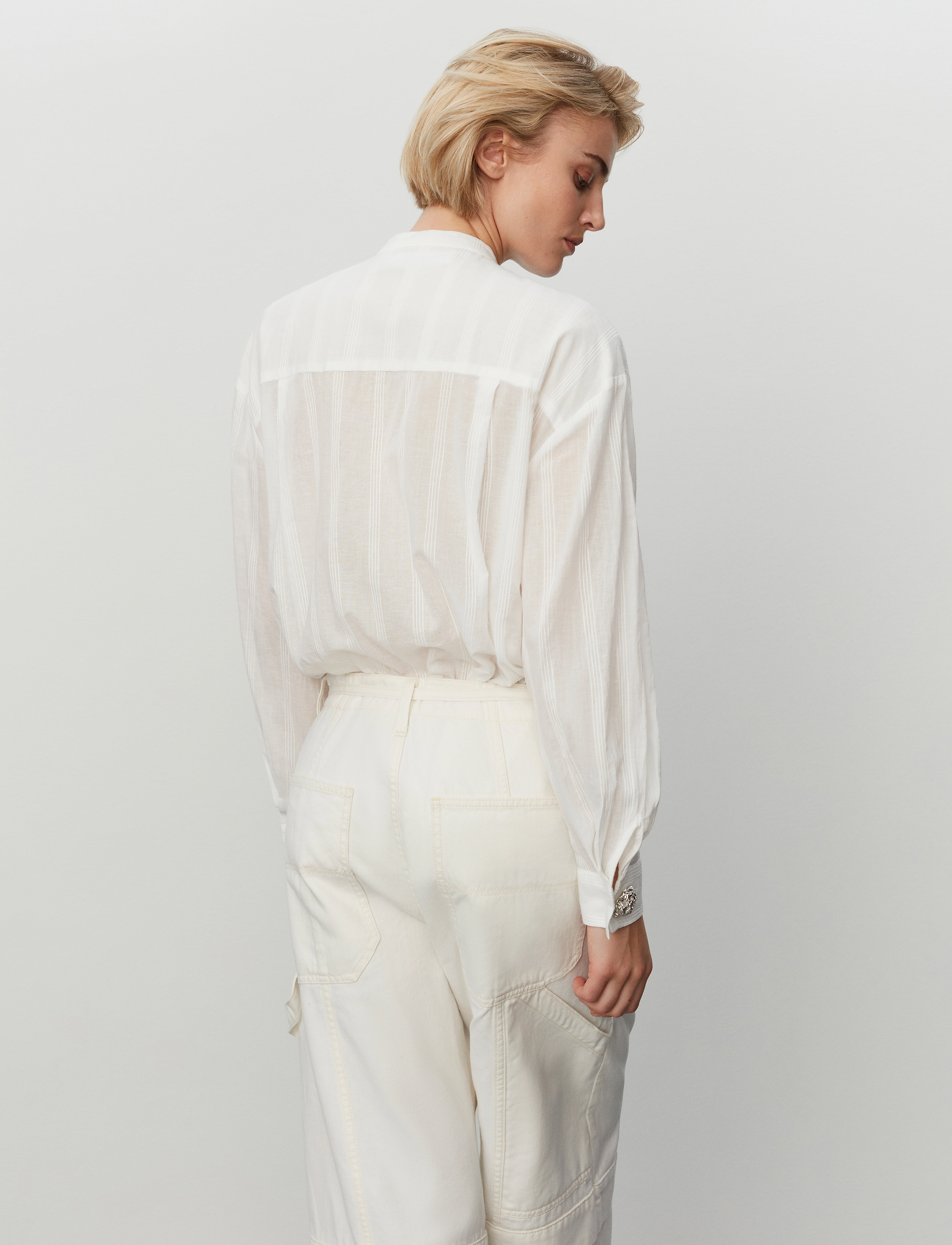 Day Birger et Mikkelsen - Nolan - Crispy Cotton Stripe - koszule z długimi rękawami - bright white - 5