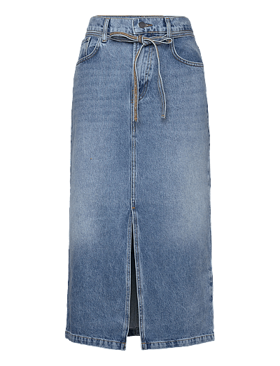 Ben - Blue Soft Denim - Midinederdele