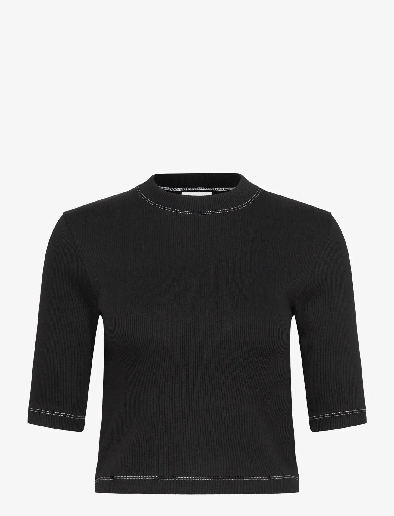 Day Birger et Mikkelsen - Bram - Heavy Rib - t-shirts - black - 0