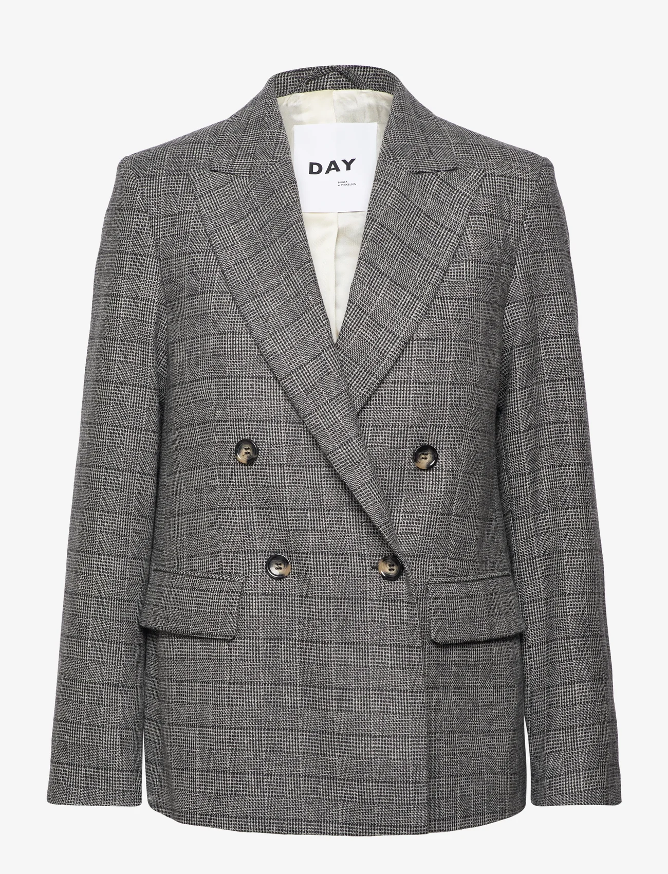 Day Birger et Mikkelsen - Cohen - Classic Wool Check - odzież imprezowa w cenach outletowych - medium grey melange - 0