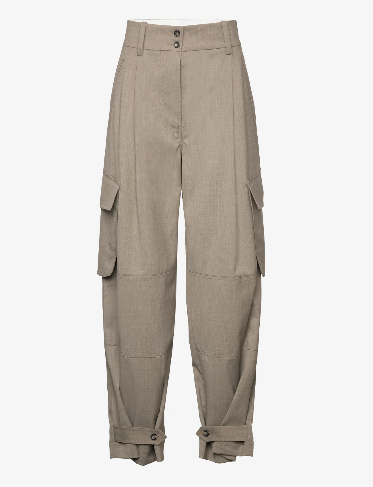 Day Birger et Mikkelsen - Lance - CLassic Wool Blend - bukser med brede ben - stone grey melange - 1