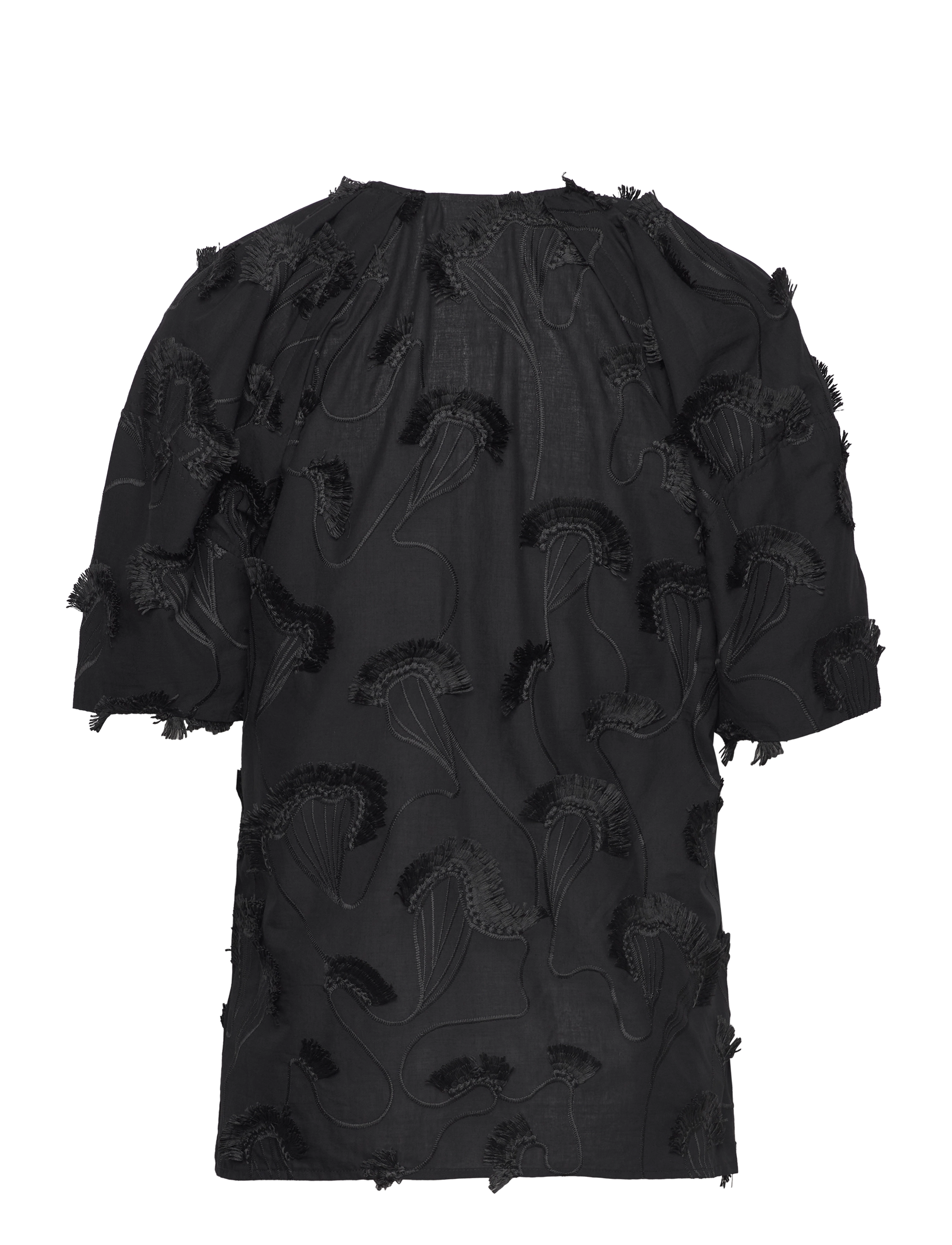 Day Birger et Mikkelsen - Tatum - Artistic Fringes - kortærmede bluser - black - 1