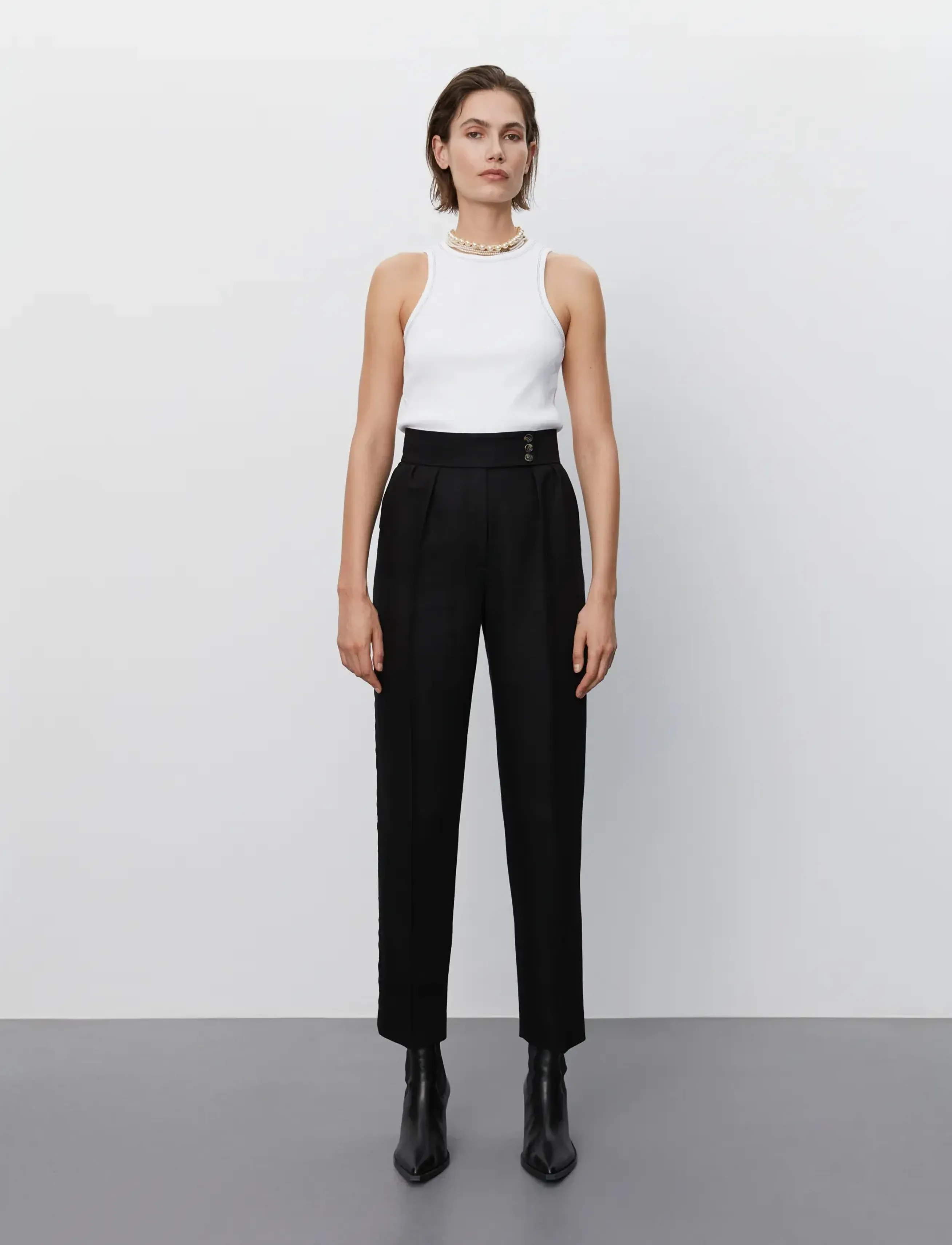 Day Birger et Mikkelsen Elliot - Delicate Wool Twill - Modetrender - BLACK / black