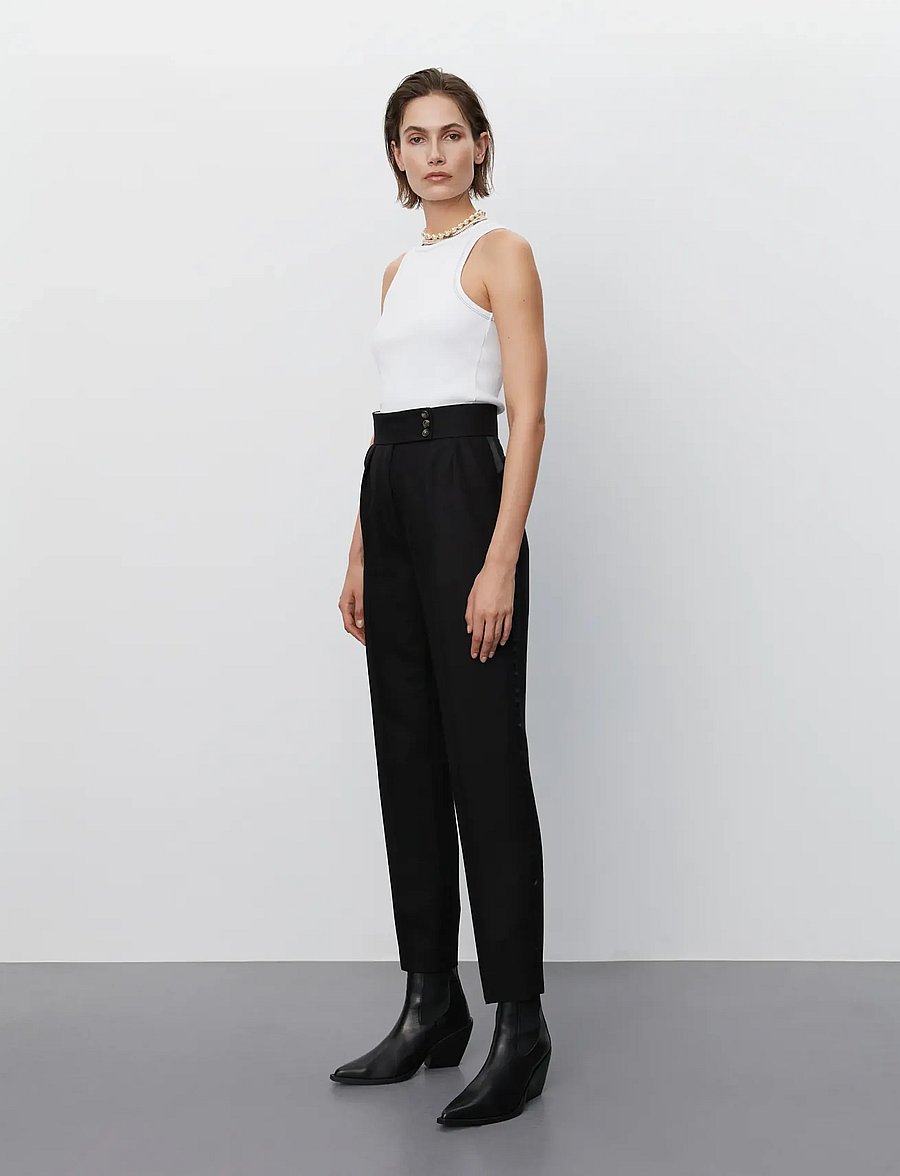 Day Birger et Mikkelsen - Elliot - Delicate Wool Twill - raka byxor - black - 2