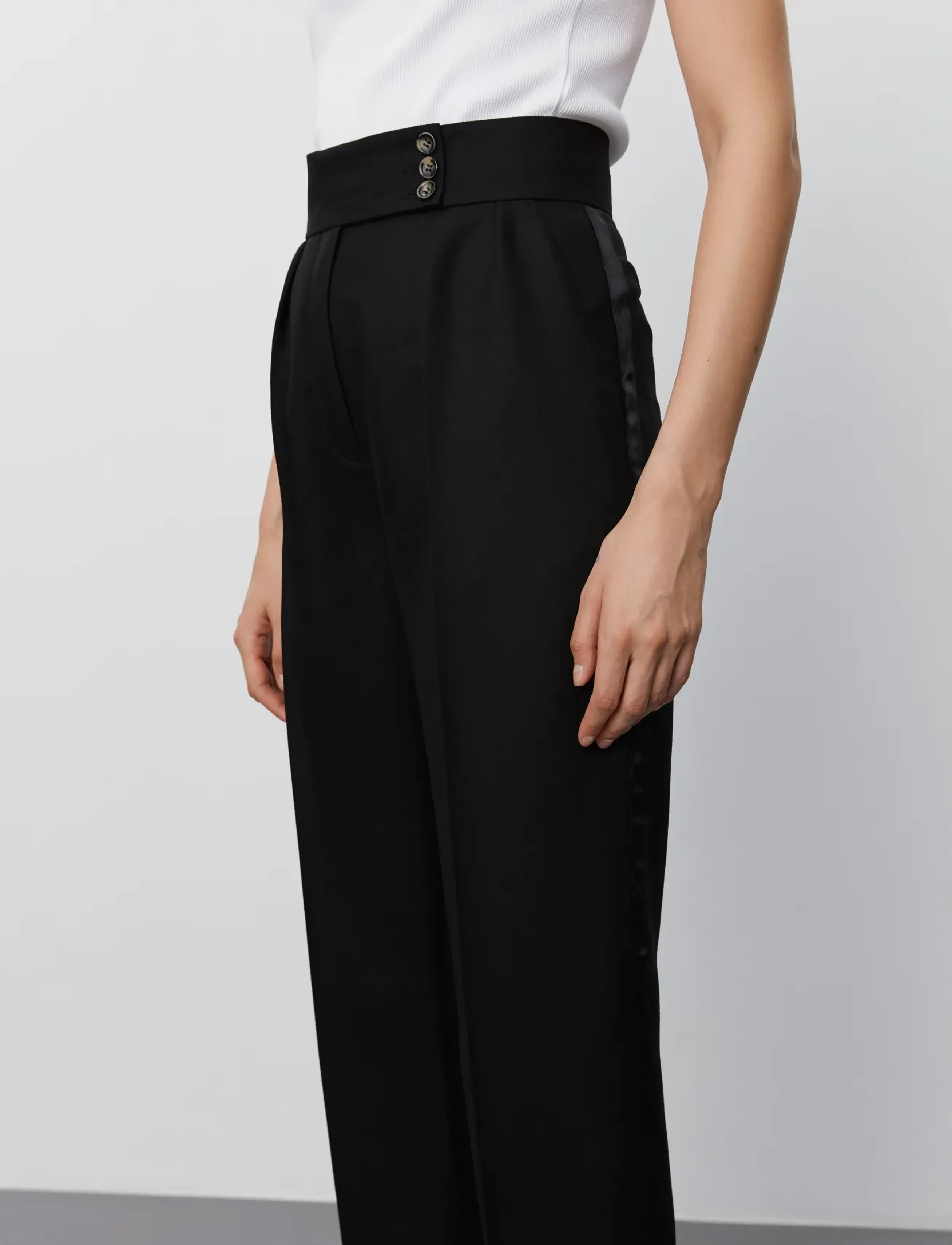 Day Birger et Mikkelsen - Elliot - Delicate Wool Twill - raka byxor - black - 4