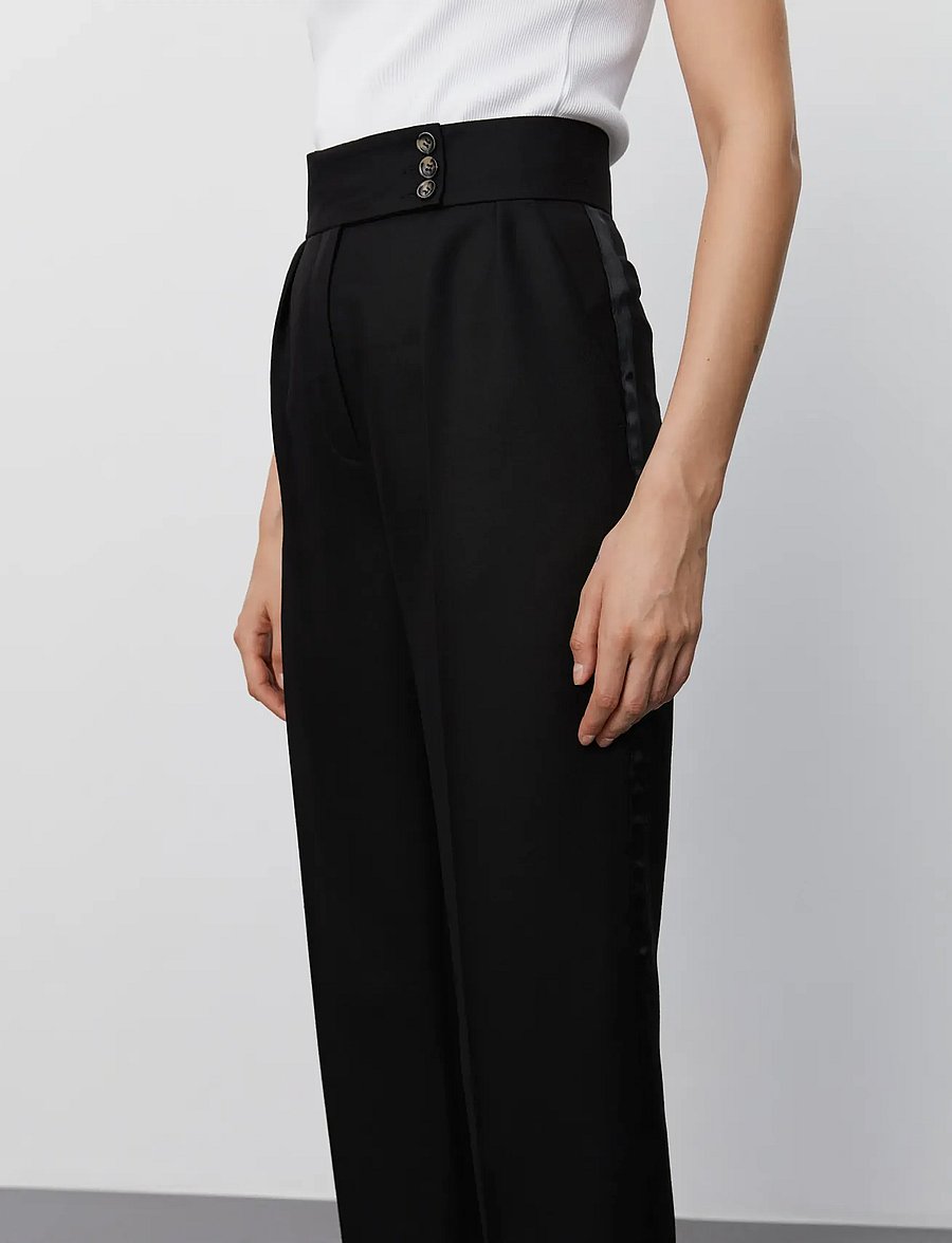 Day Birger et Mikkelsen - Elliot - Delicate Wool Twill - raka byxor - black - 4