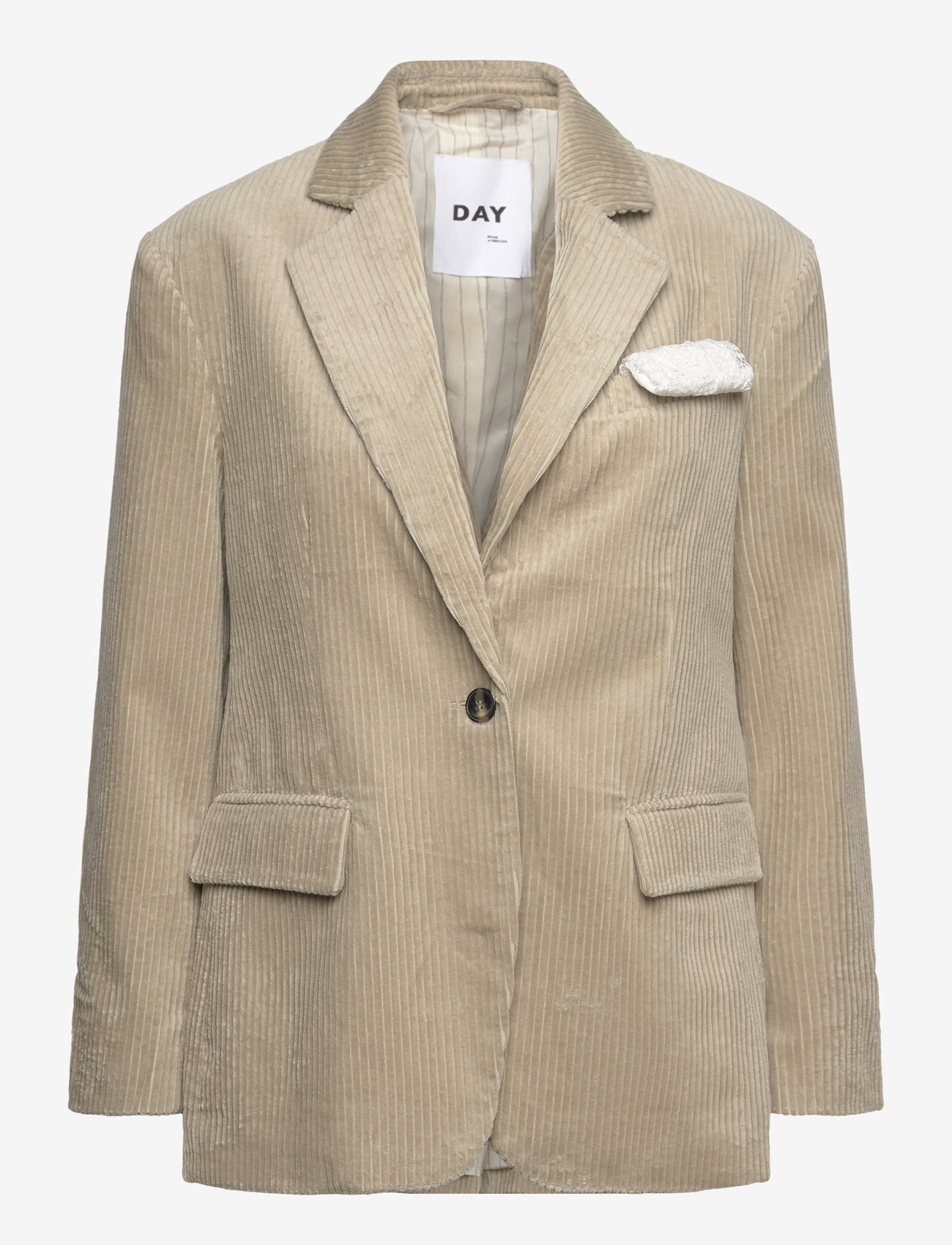 Day Birger et Mikkelsen - Pierce - Current Corduroy RD - einreihige blazer - elm - 0