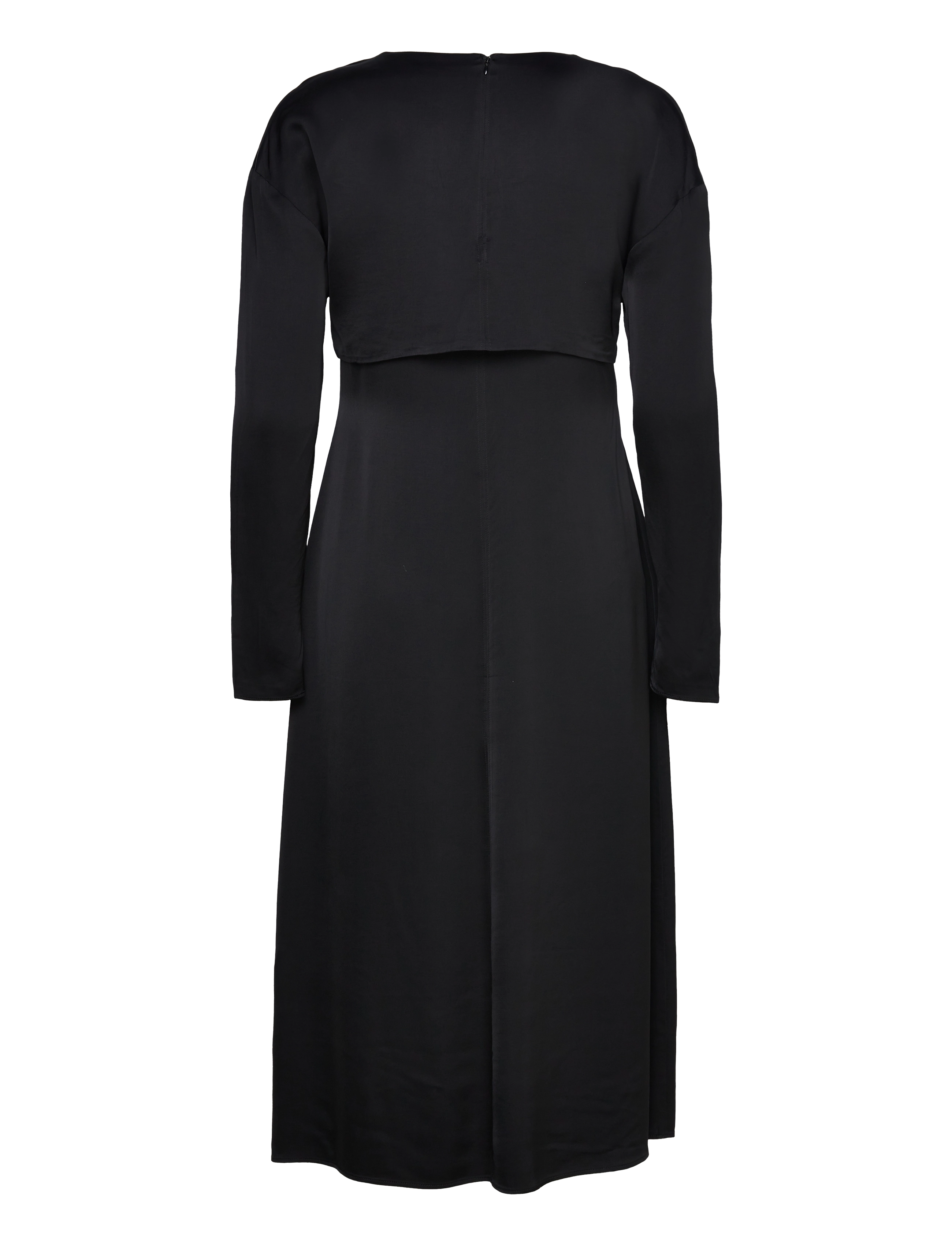 Day Birger et Mikkelsen - Lyanna - Fluid Viscose RD - midi dresses - black - 1