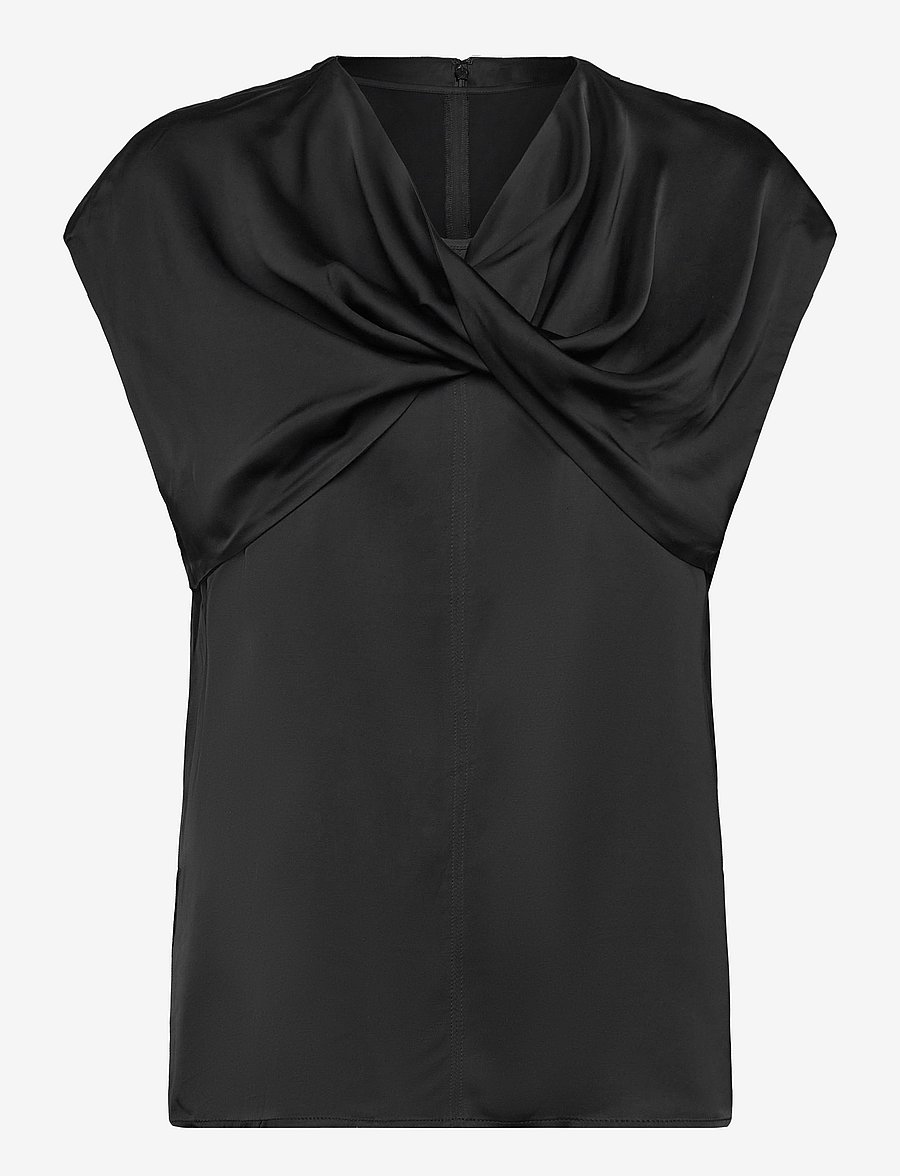 Day Birger et Mikkelsen - Fleur - Fluid Viscose RD - palaidinės trumpomis rankovėmis - black - 0