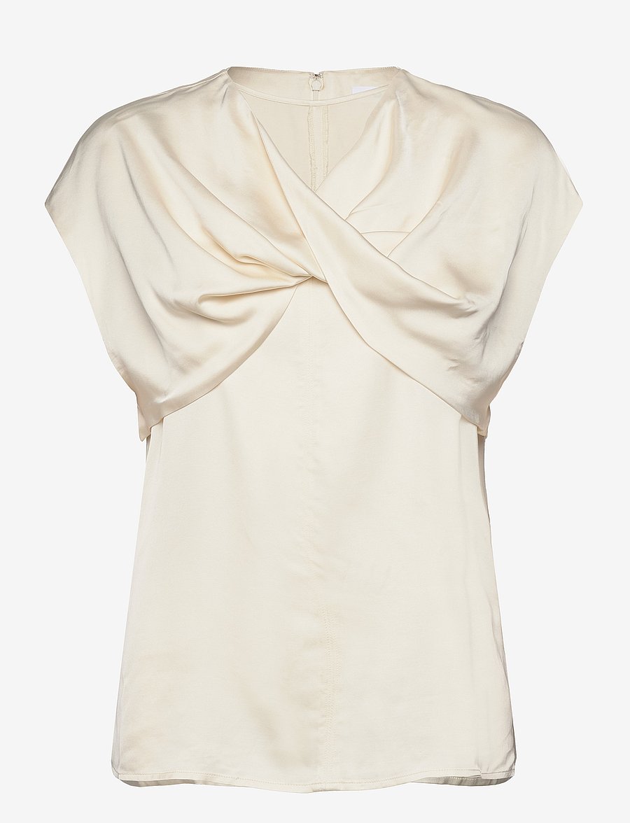 Day Birger et Mikkelsen - Fleur - Fluid Viscose RD - kurzärmelige blusen - winter white - 0