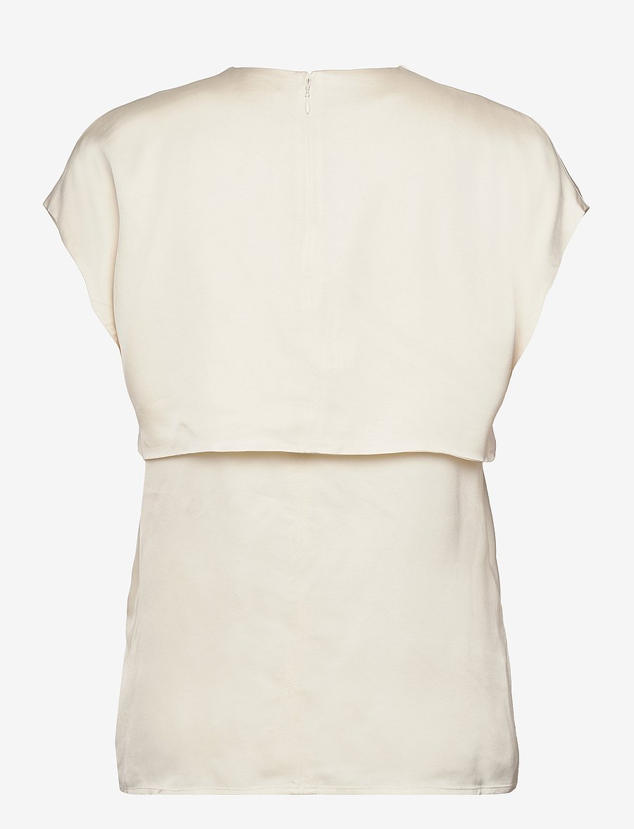 Day Birger et Mikkelsen - Fleur - Fluid Viscose RD - kurzärmelige blusen - winter white - 1