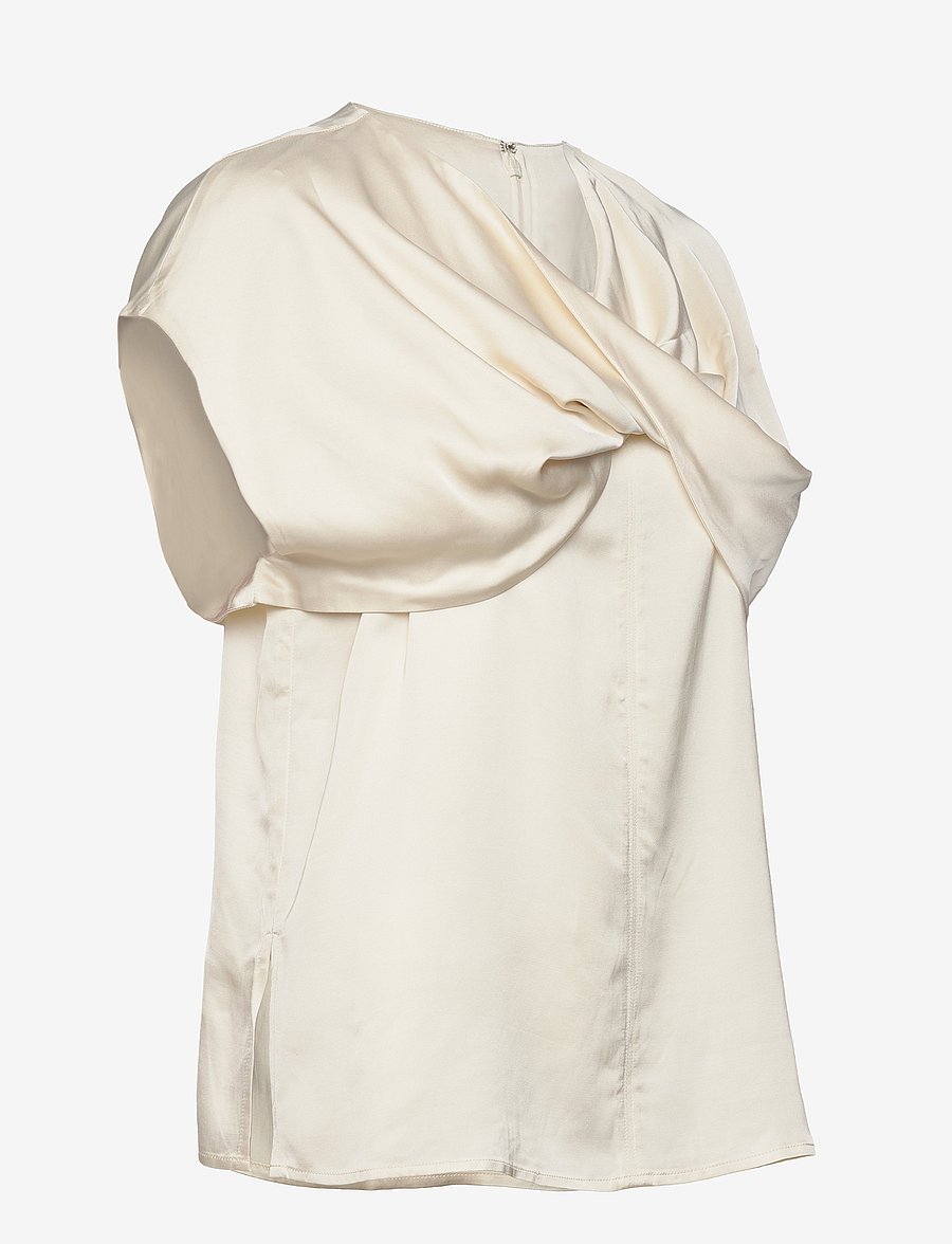 Day Birger et Mikkelsen - Fleur - Fluid Viscose RD - kurzärmelige blusen - winter white - 3