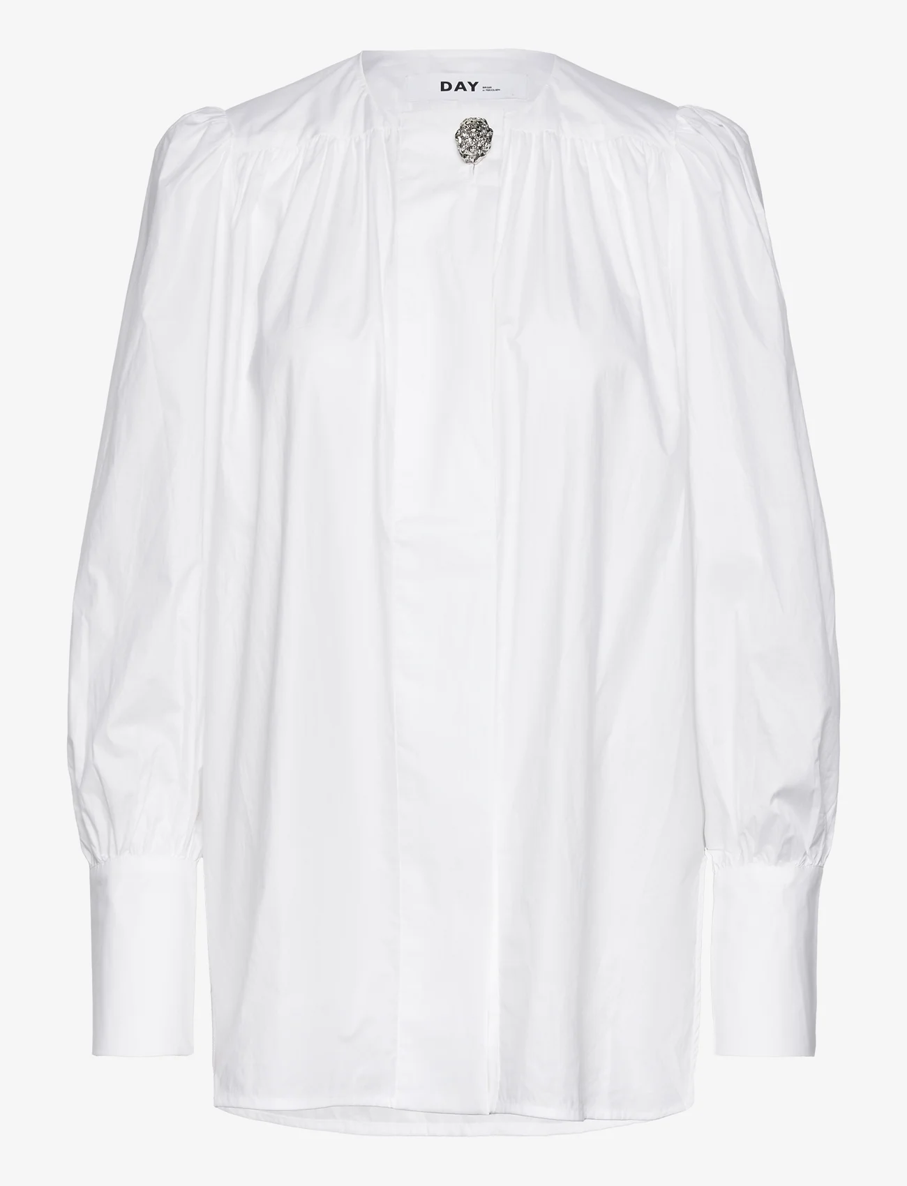 Day Birger et Mikkelsen - Logan - Cotton Chintz RD - long-sleeved blouses - bright white - 0