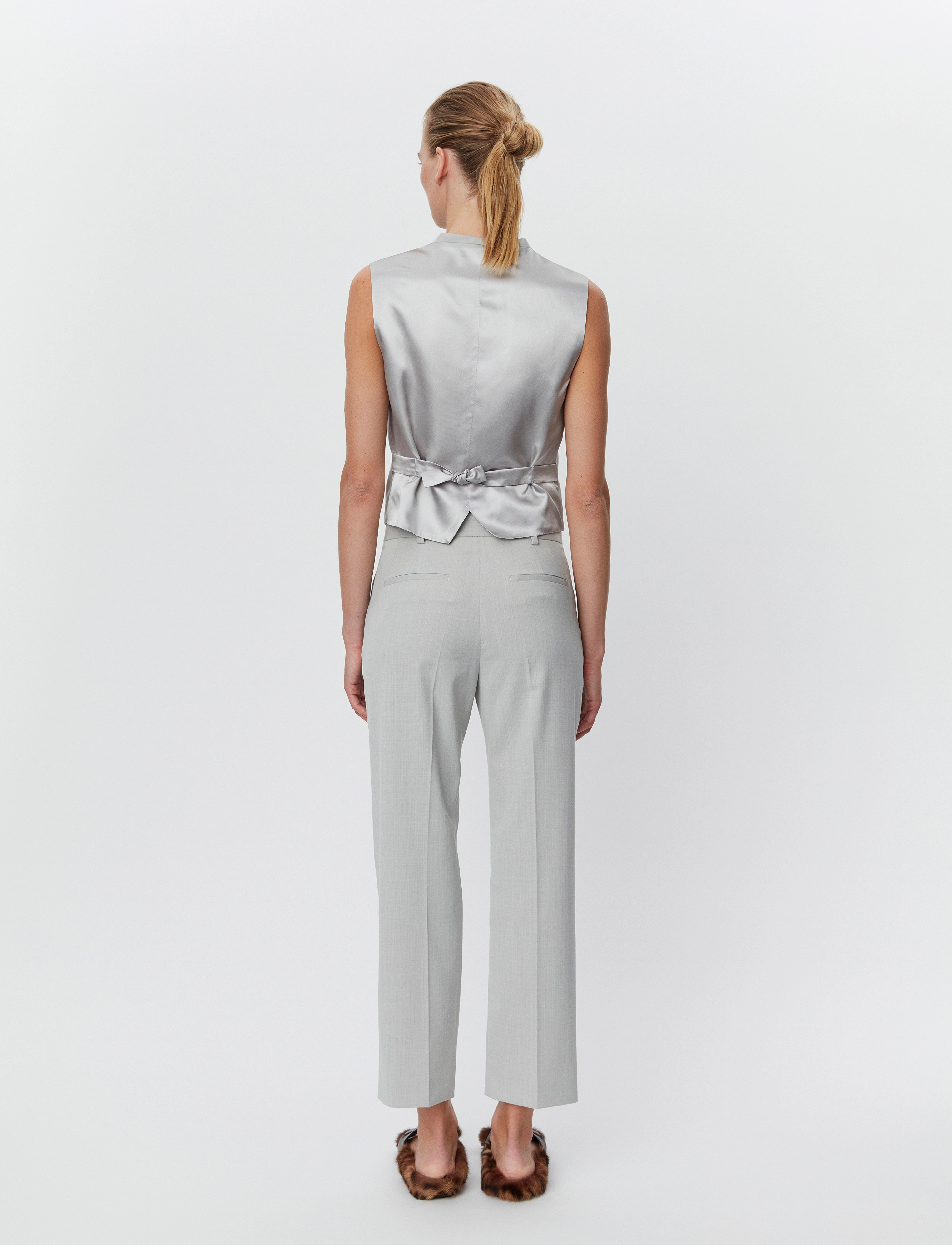 Day Birger et Mikkelsen - Classic Lady - Classic Wool Blend - straight leg trousers - smoke melange - 4