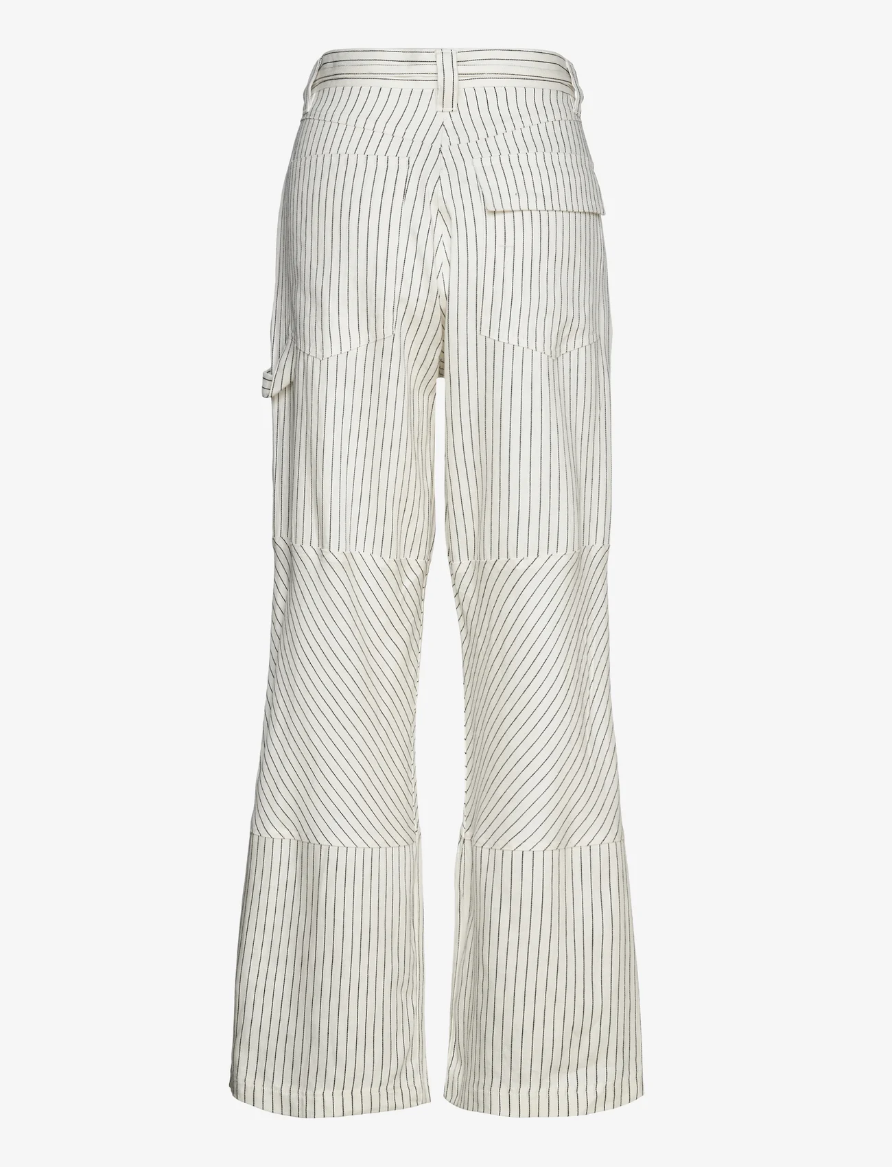 Day Birger et Mikkelsen - Culkin - Cozy Linen Stripe - linen trousers - black - 1