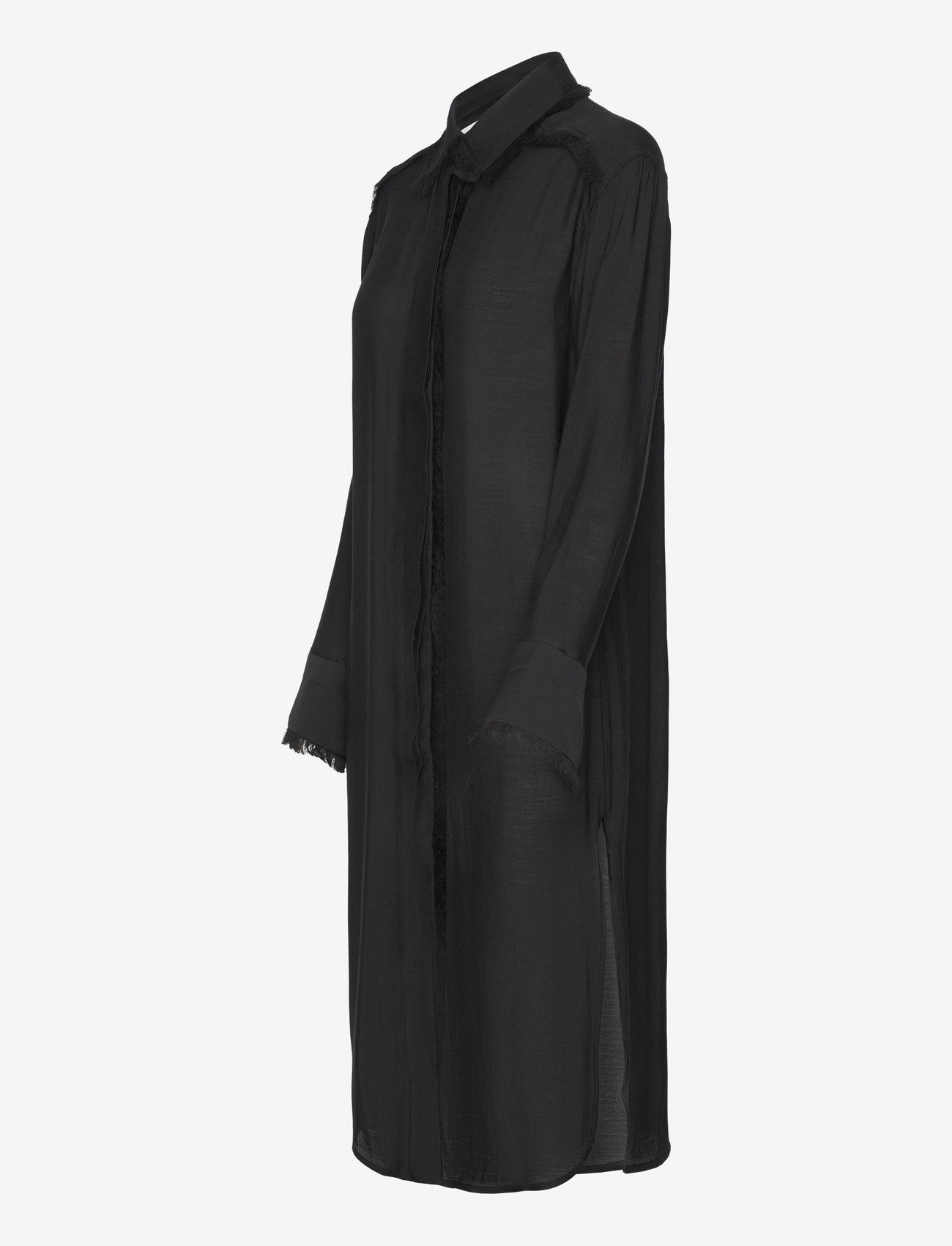 Day Birger et Mikkelsen - Dionne - Sheer Fringes - skjortekjoler - black - 2