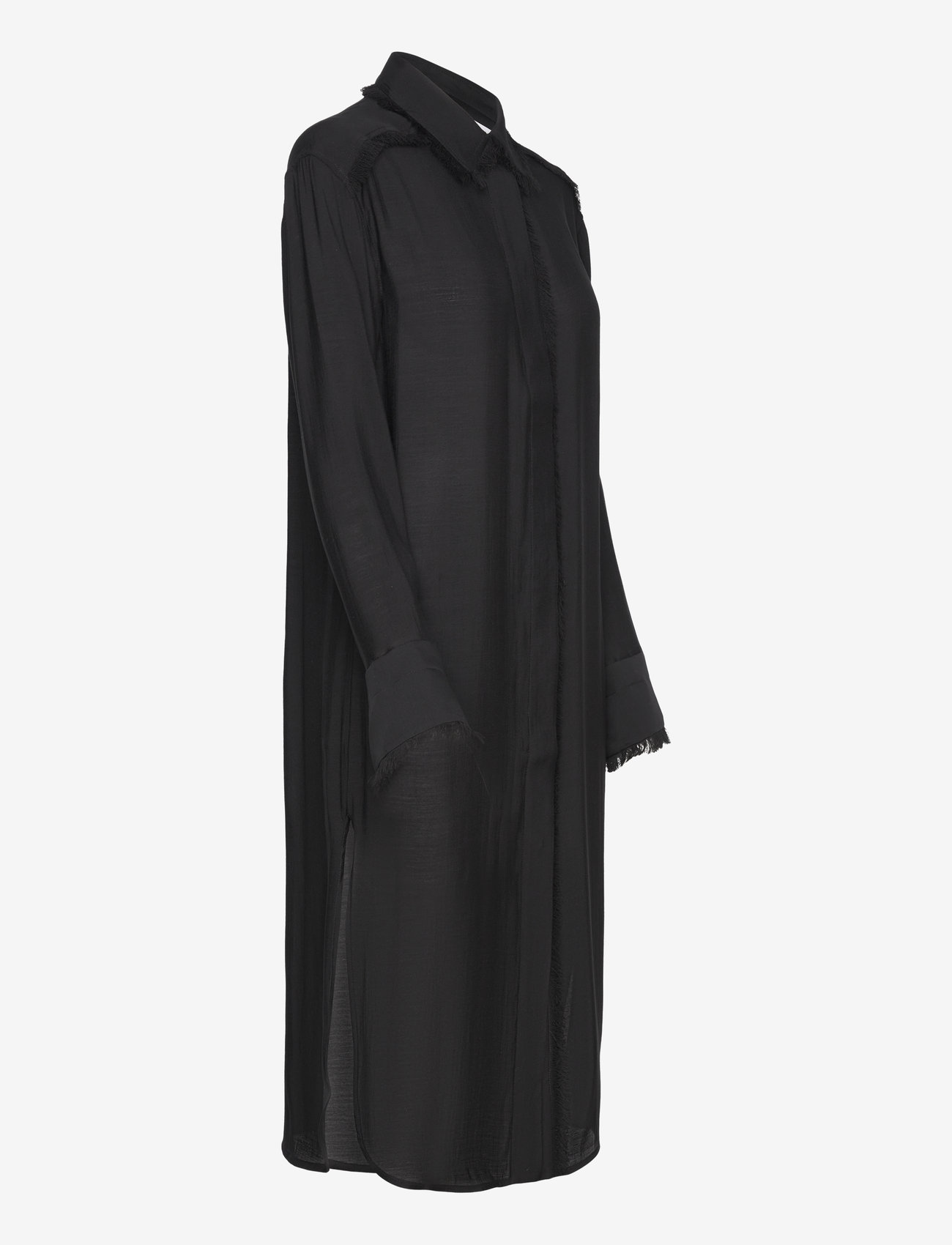 Day Birger et Mikkelsen - Dionne - Sheer Fringes - skjortekjoler - black - 3