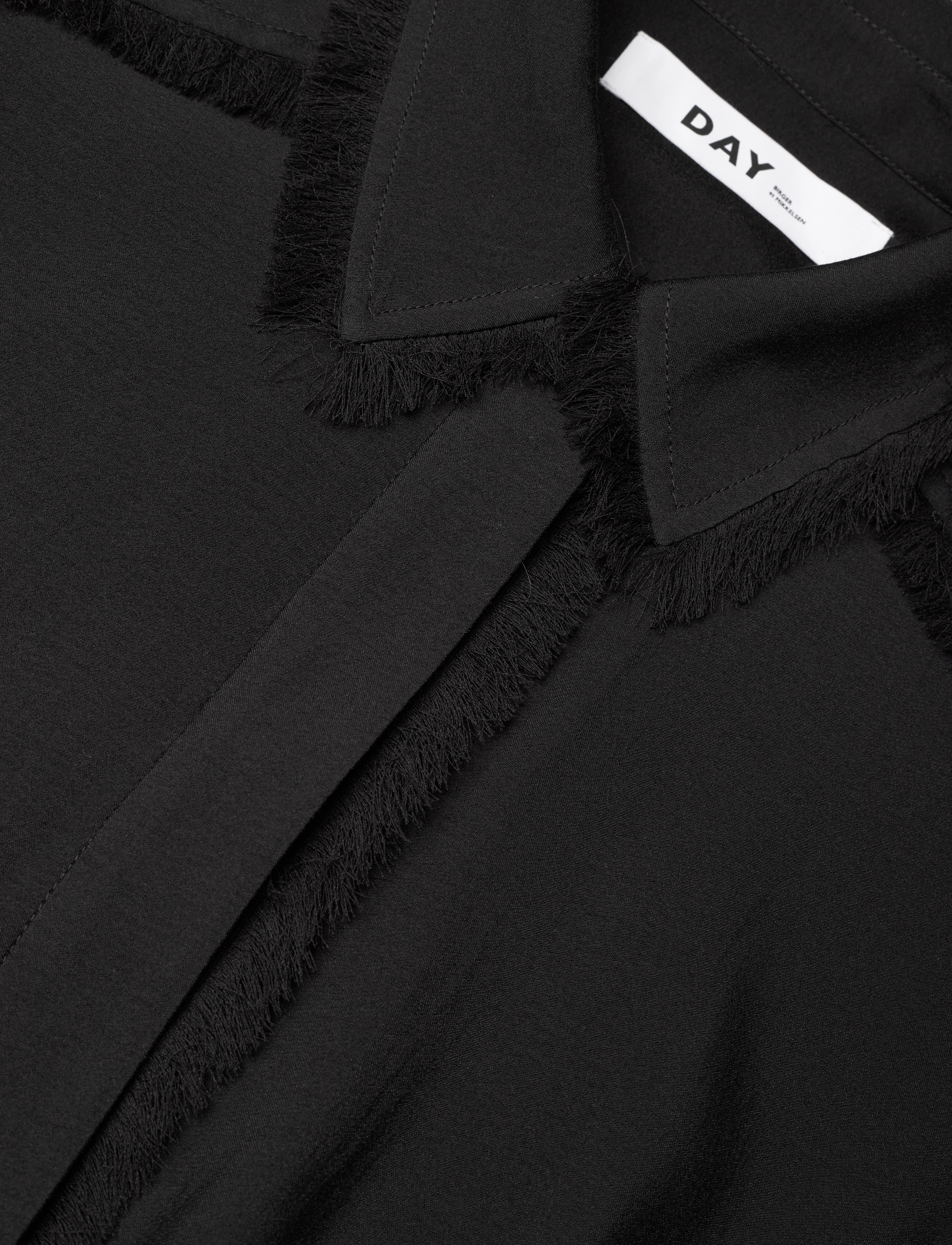 Day Birger et Mikkelsen - Dionne - Sheer Fringes - särkkleidid - black - 4