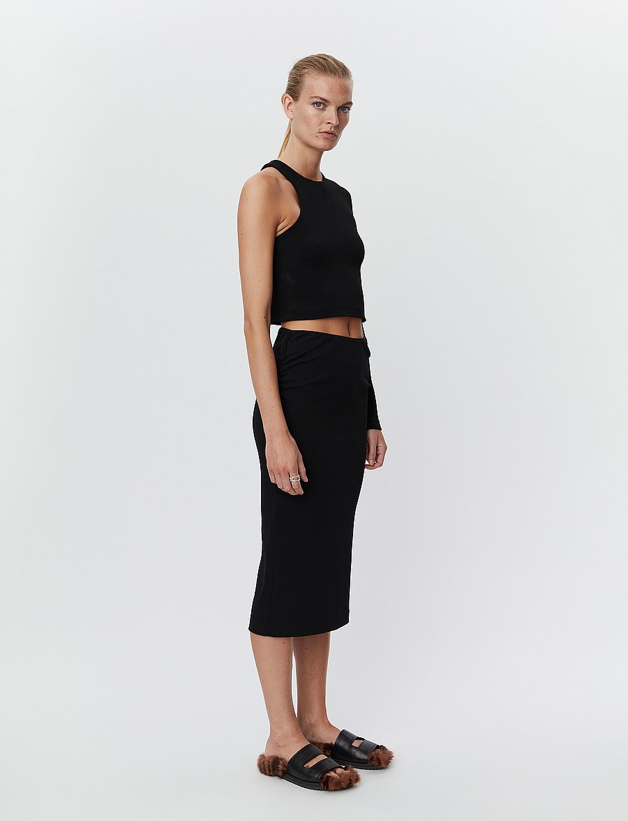 Day Birger et Mikkelsen - Duncan - All Day Jersey - midi nederdele - black - 3