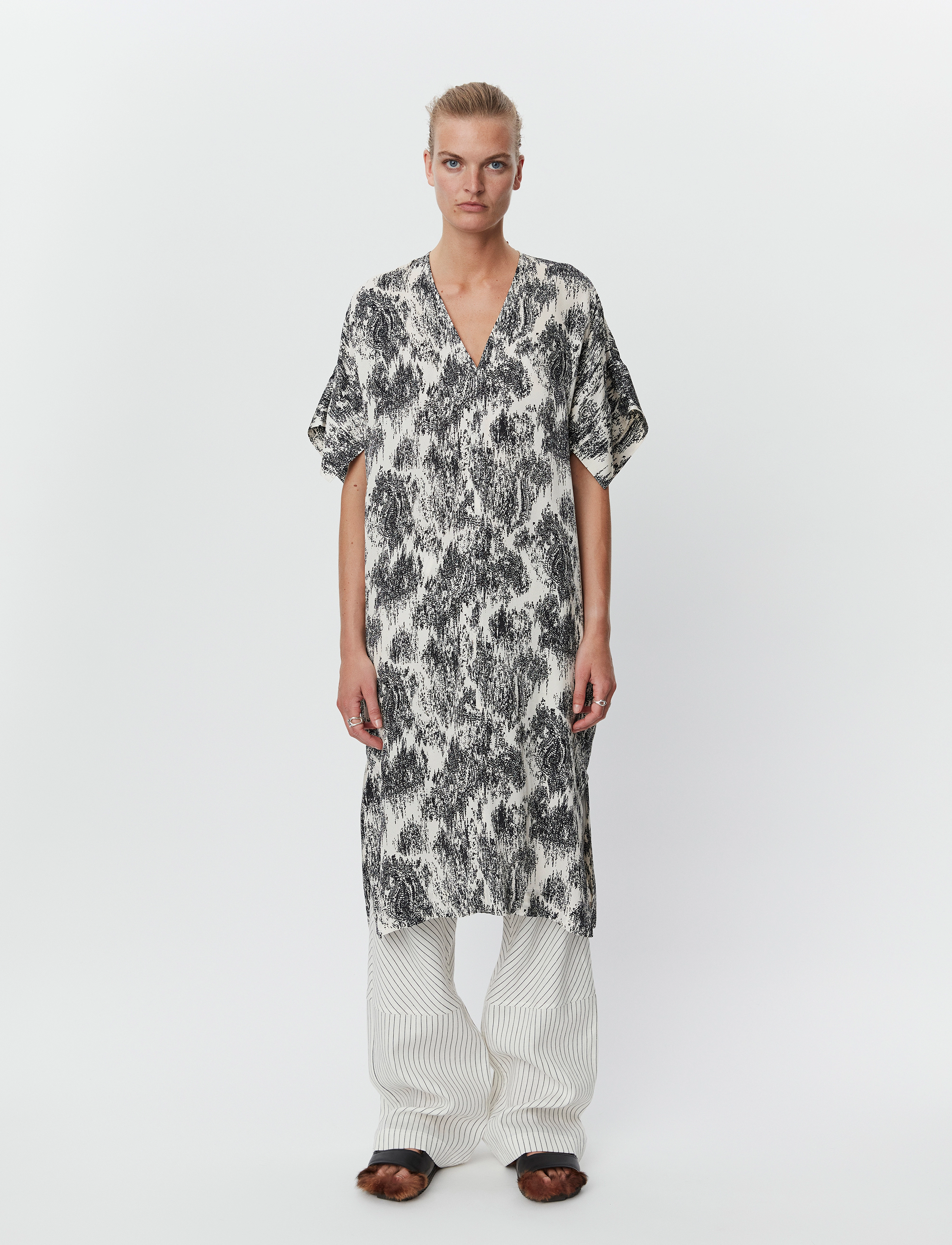 Day Birger et Mikkelsen Maria Paisley Perception, Kvinder, Kaftan Kjole, Blå, Str: 34