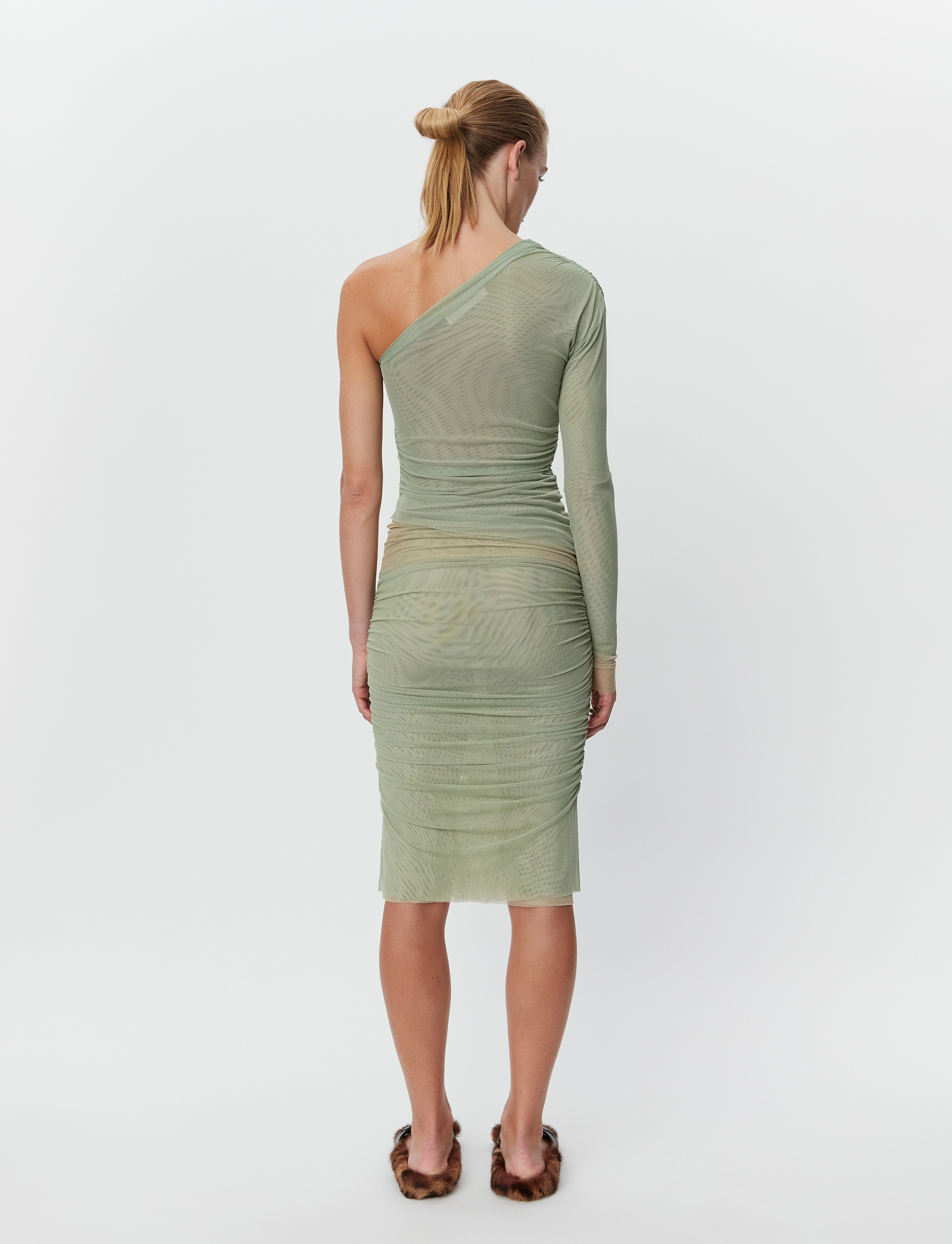 Day Birger et Mikkelsen - Shona - Mesh Solid RD - langärmlige blusen - algave green - 5
