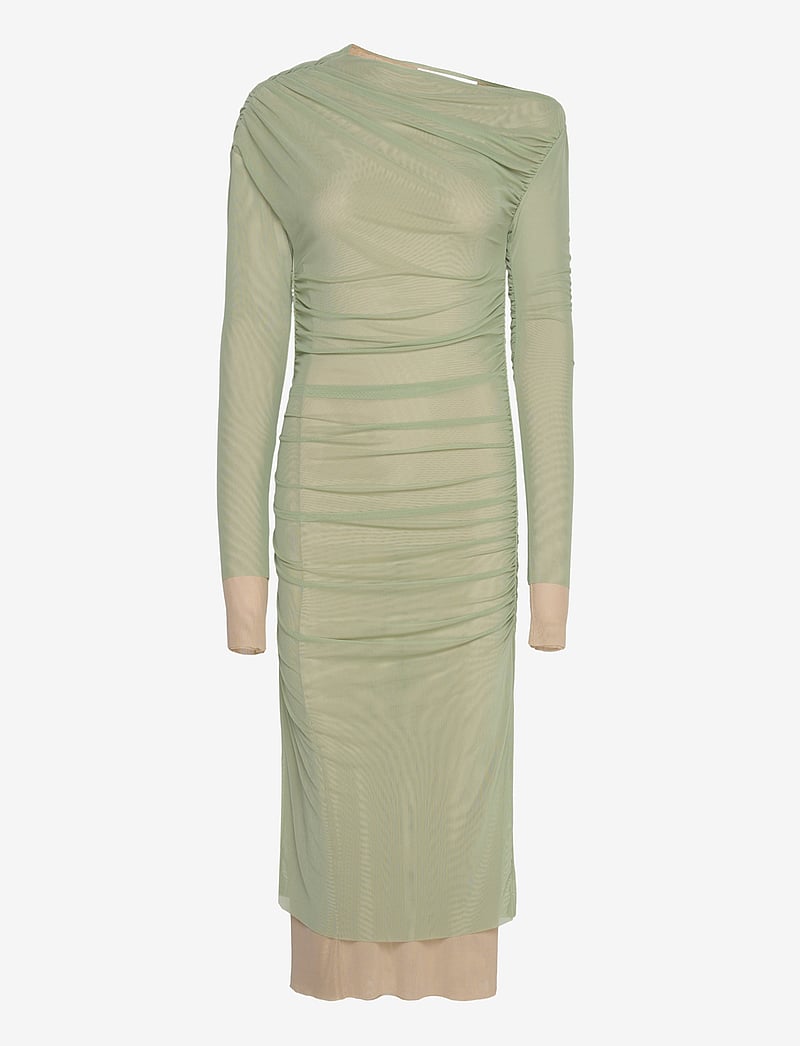 Day Birger et Mikkelsen - Tahira - Mesh Solid RD - midi kjoler - algave green - 1