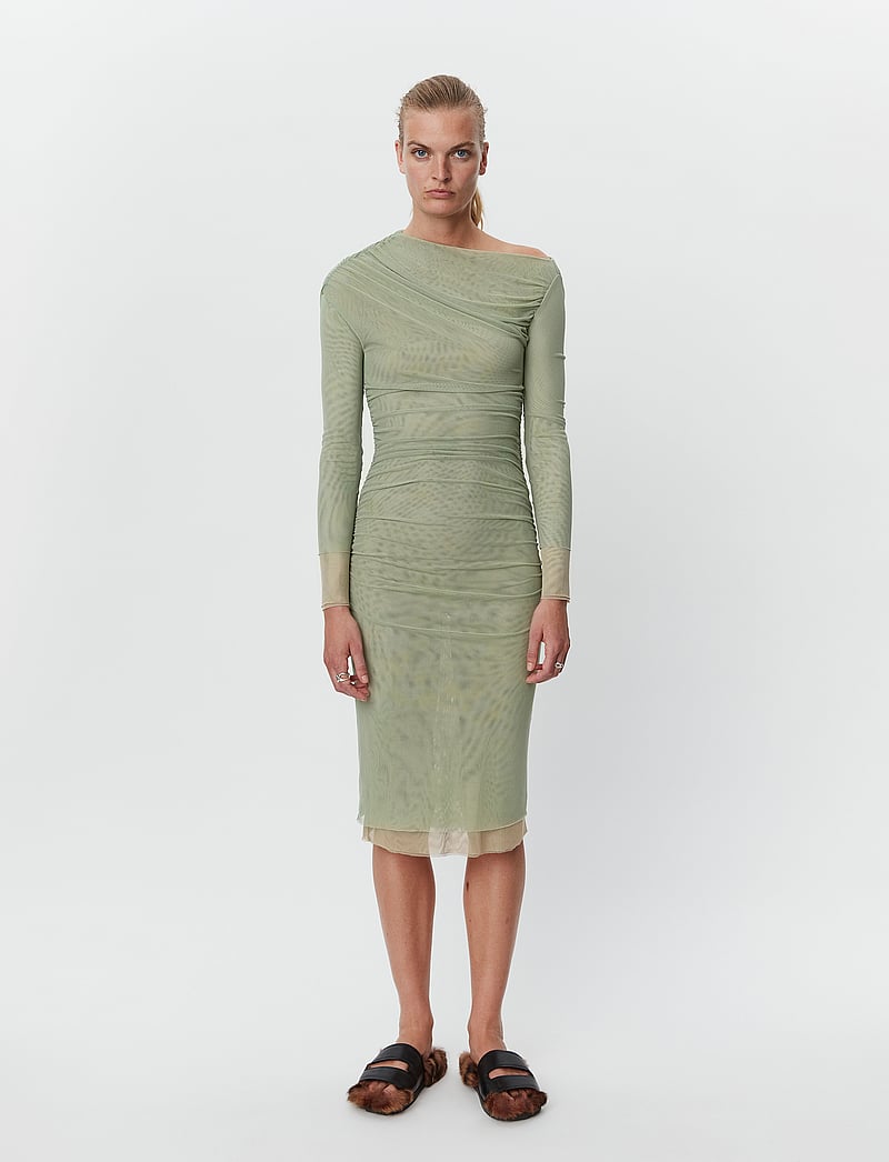 Day Birger et Mikkelsen - Tahira - Mesh Solid RD - midi kjoler - algave green - 0