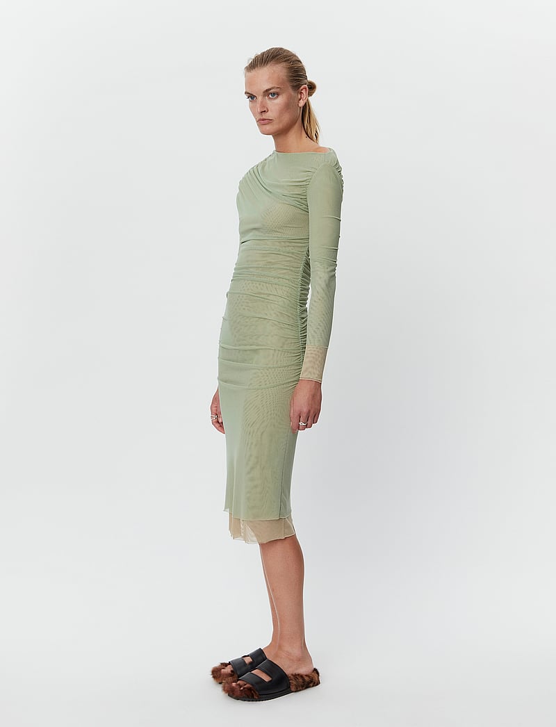 Day Birger et Mikkelsen - Tahira - Mesh Solid RD - midi kjoler - algave green - 3