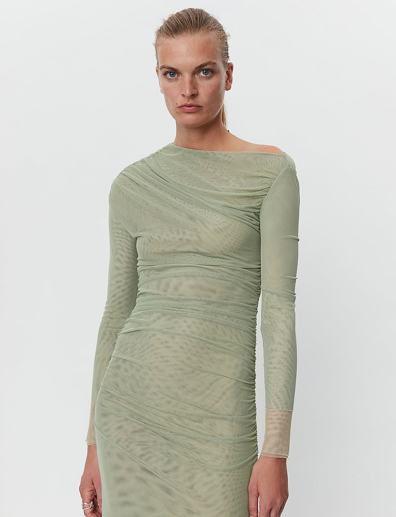 Day Birger et Mikkelsen - Tahira - Mesh Solid RD - midi kjoler - algave green - 5