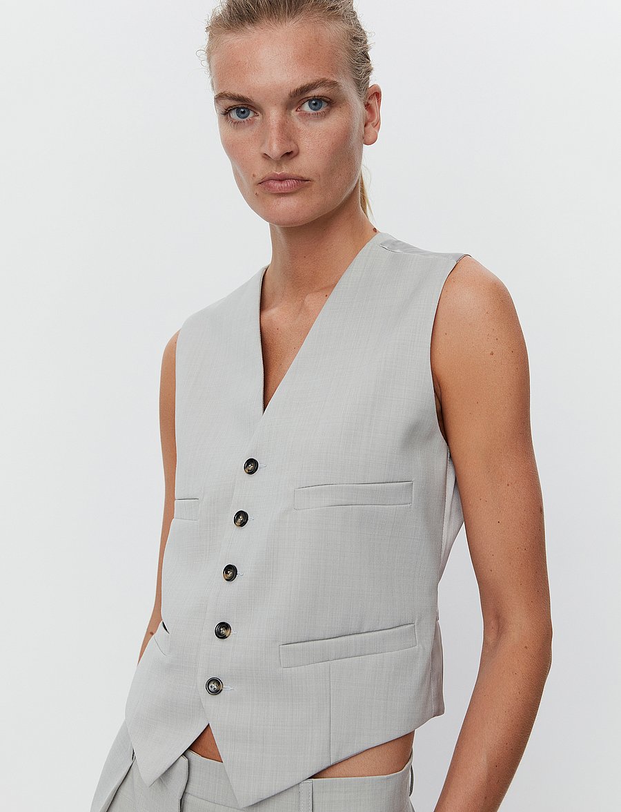 Day Birger et Mikkelsen - Rudy - Classic Wool Blend - besondere anlässe - smoke melange - 5