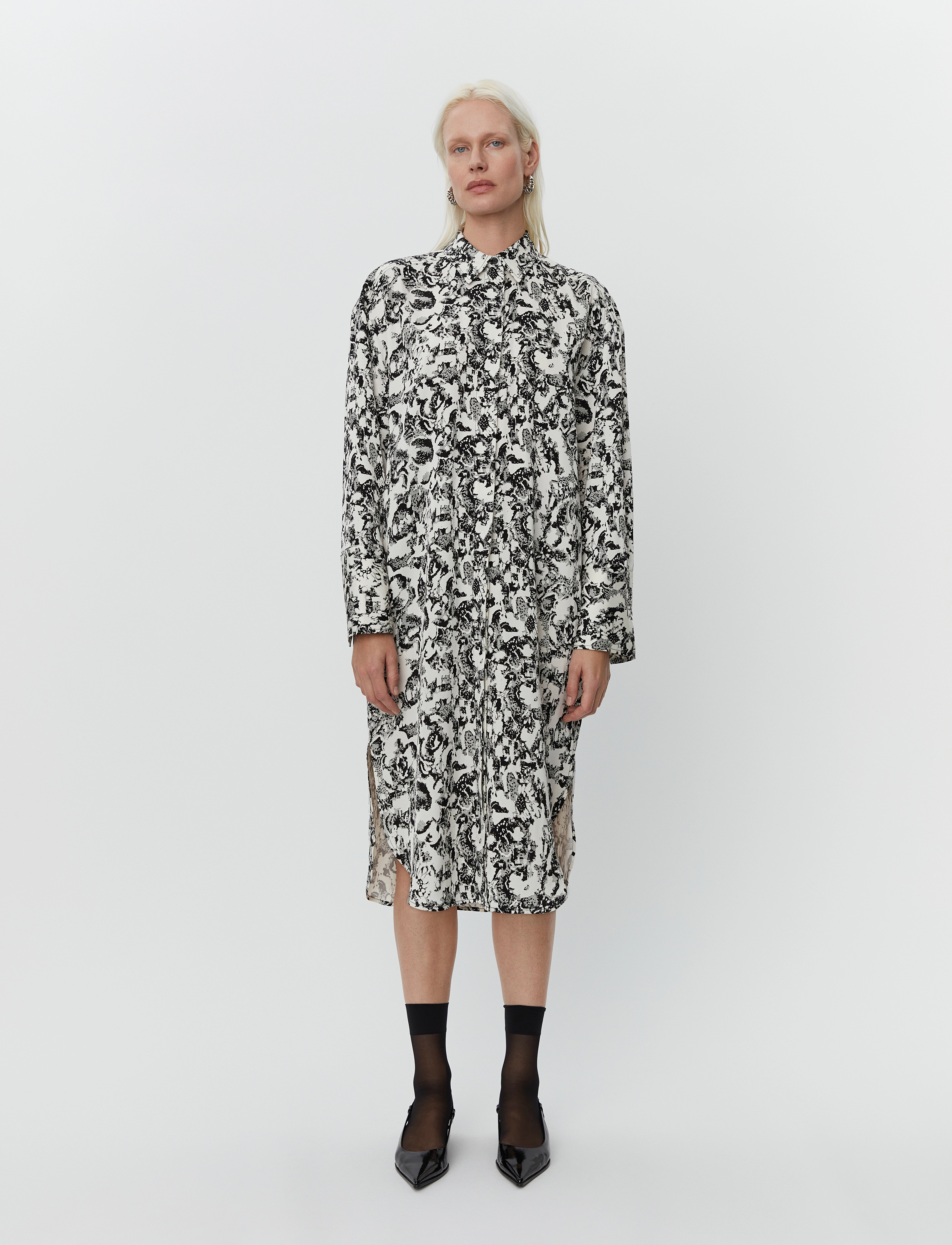 Day Birger et Mikkelsen Bianca Contrast Elements Rd, 40, Dresses, Schwarz - Knee-length & Midi, Frauen