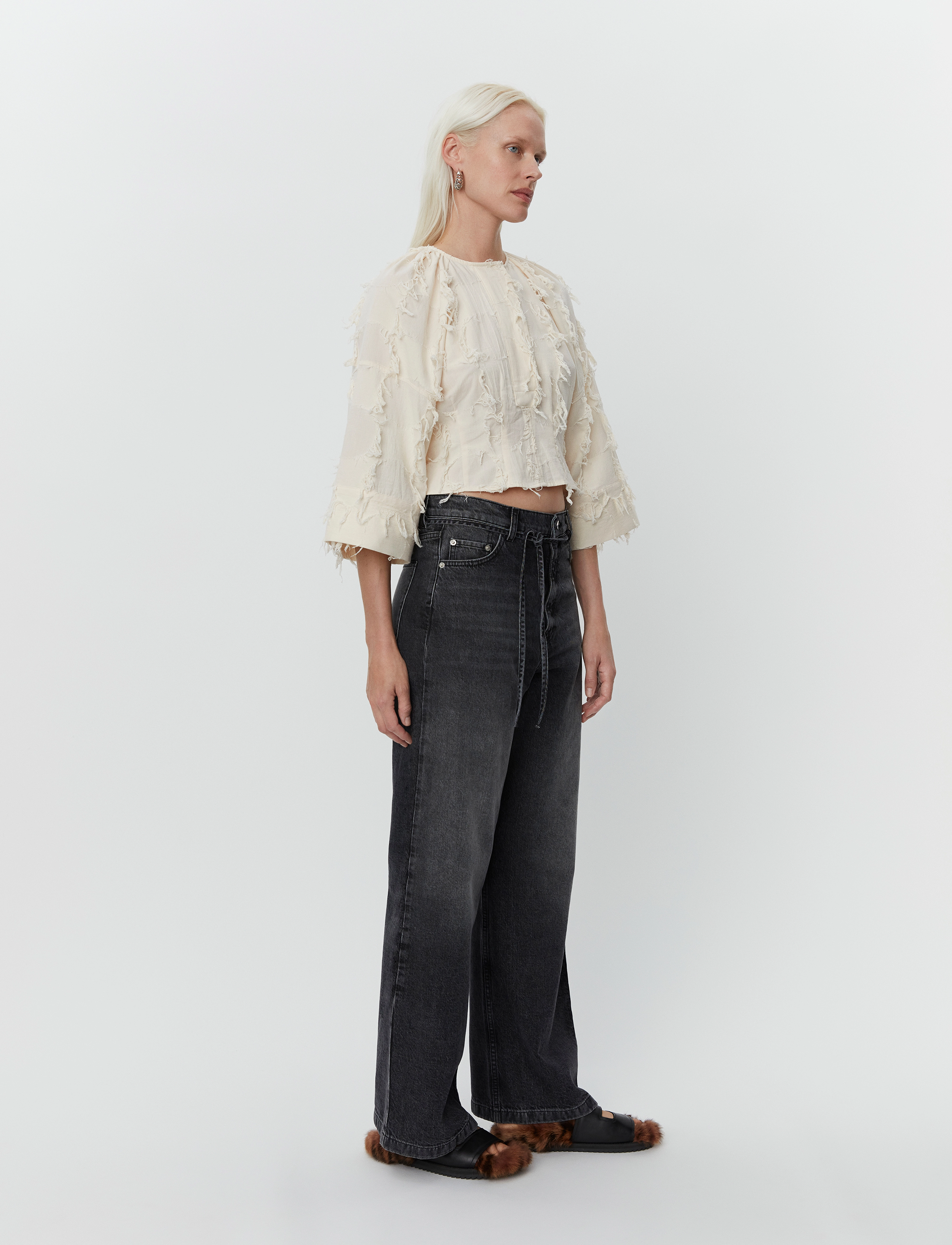 Day Birger et Mikkelsen - Cilia - Organic Cotton Texture RD - langærmede bluser - jet stream - 5