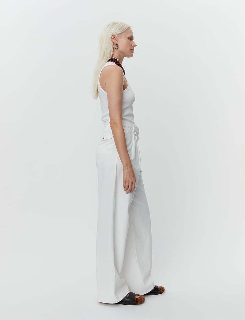 Day Birger et Mikkelsen - Enzo - Canvas Twill - hosen mit weitem bein - bright white - 3