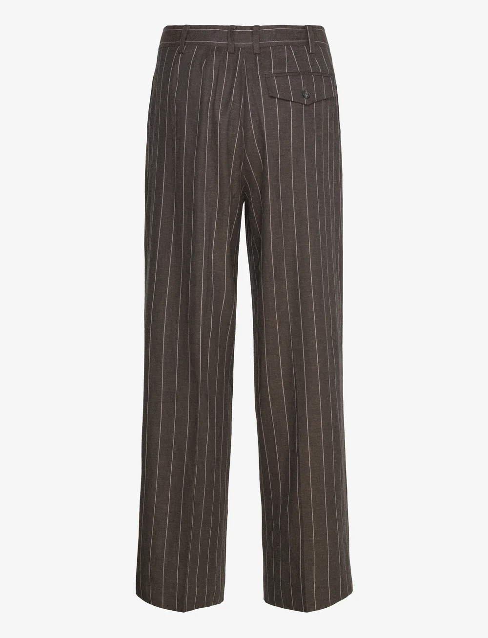 Day Birger et Mikkelsen - Enzo - Casual Linen Stripe - linbukser - chocolate brown - 2