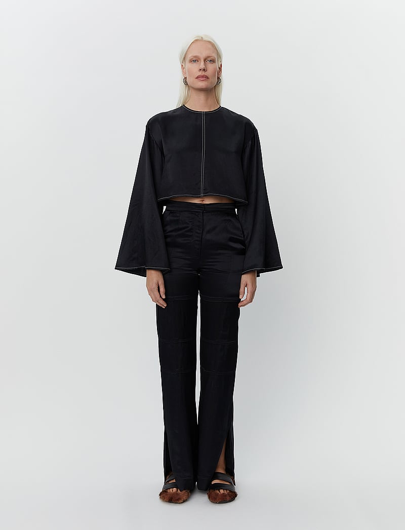 Day Birger et Mikkelsen - Jonas - High Shine Blend RD - laia säärega püksid - black - 0