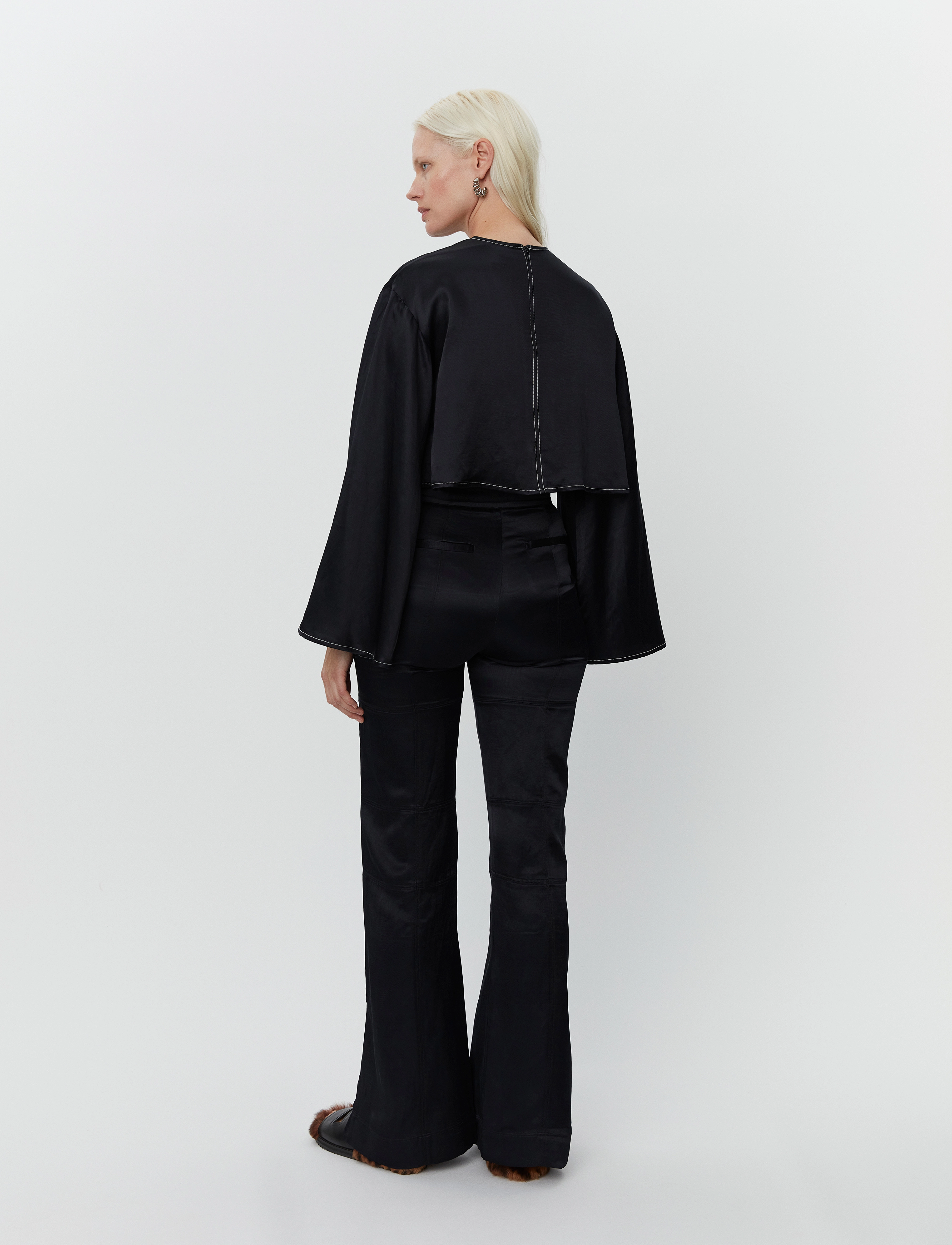 Day Birger et Mikkelsen - Jonas - High Shine Blend RD - bukser med brede ben - black - 5