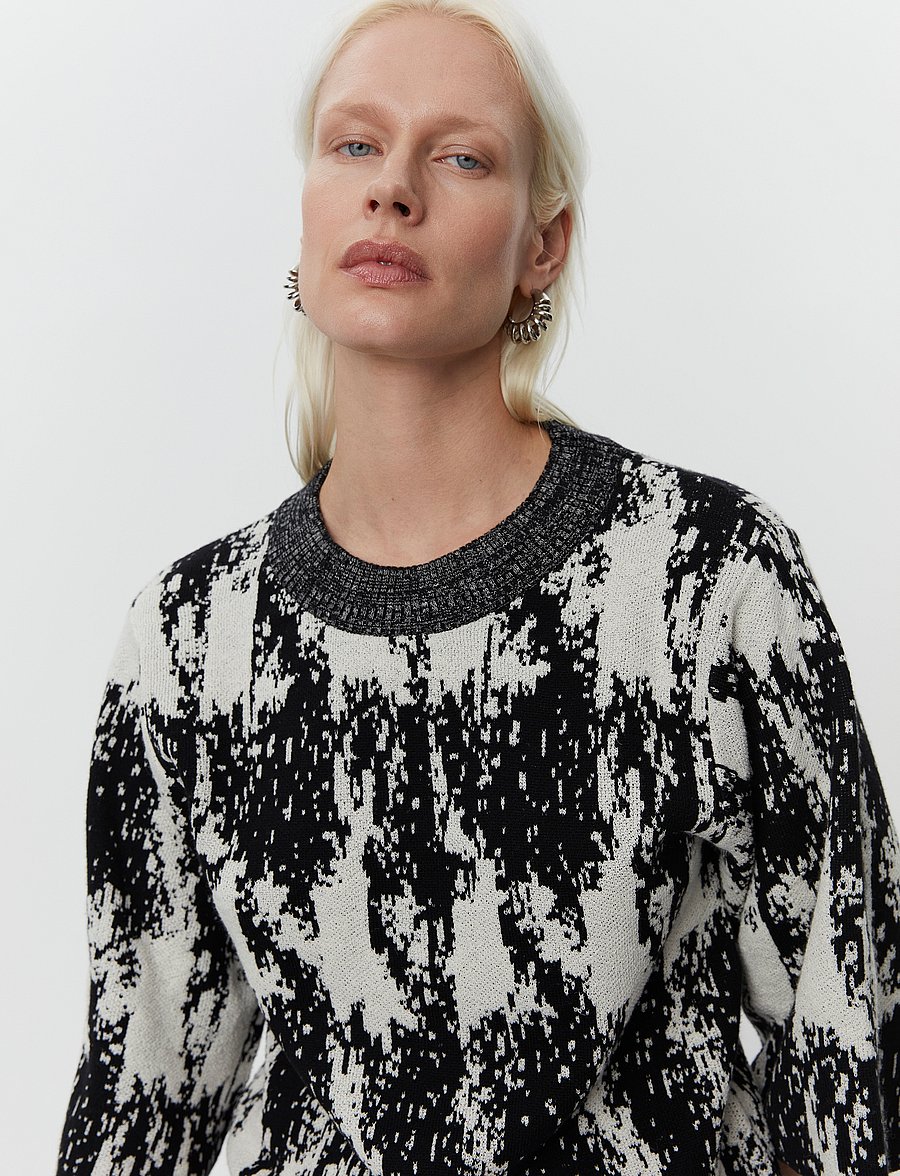 Day Birger et Mikkelsen - Katrina - Cotton Jacquard RD - kampsunid - black - 5
