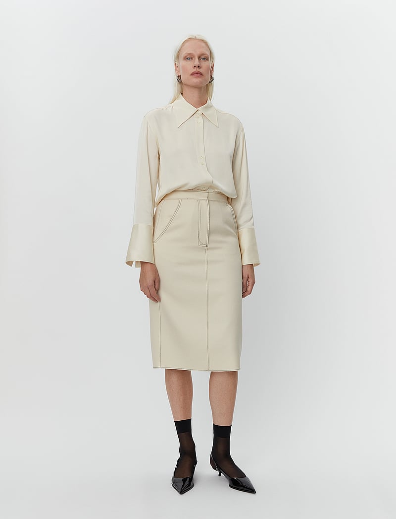 Day Birger et Mikkelsen - Kellie - Bonded Viscose Blend - midi-röcke - cloud cream - 0