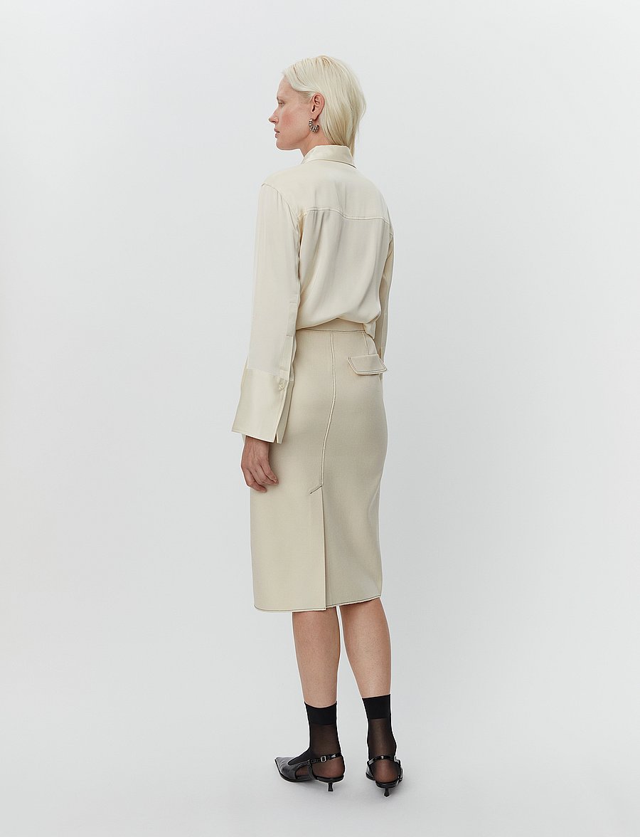 Day Birger et Mikkelsen - Kellie - Bonded Viscose Blend - midihameet - cloud cream - 4