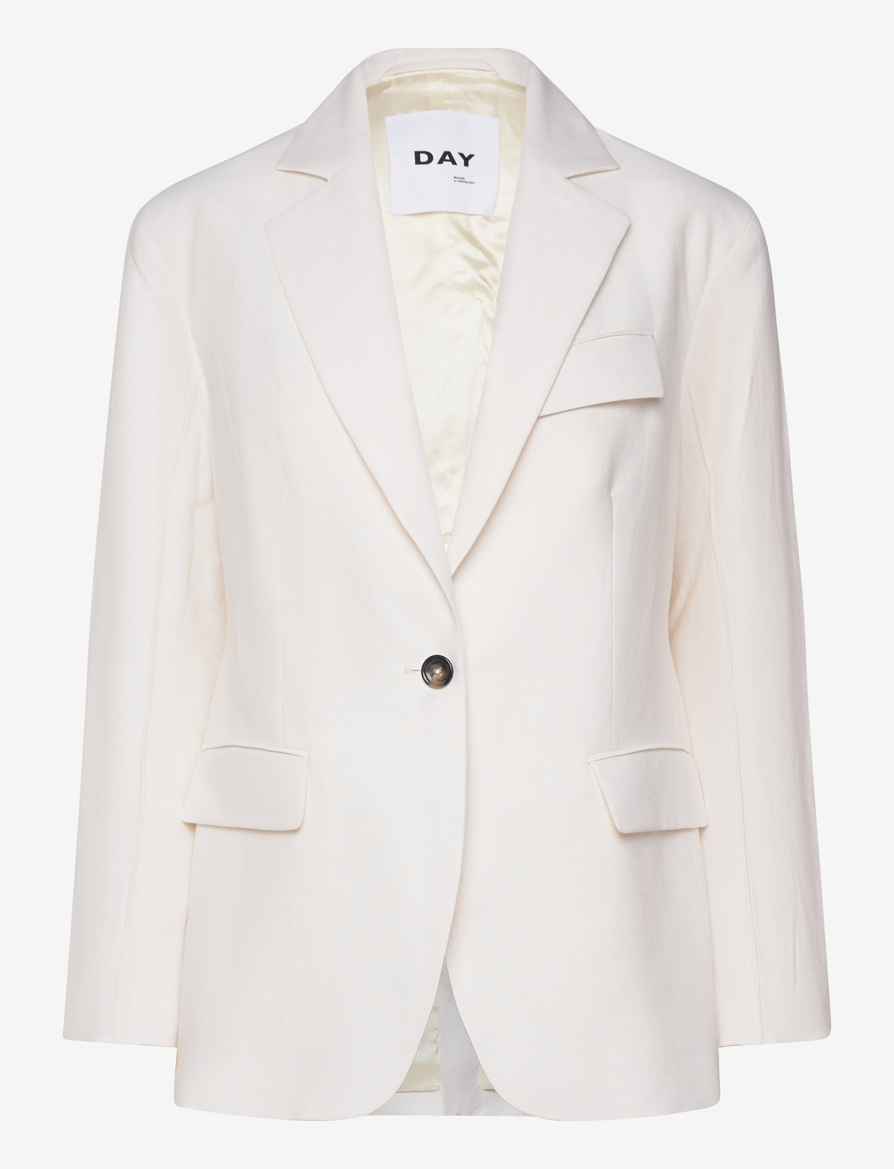 Day Birger et Mikkelsen - Marcy - Solid Linen - Ühes joones nööpidega bleiserid - cloud cream - 1