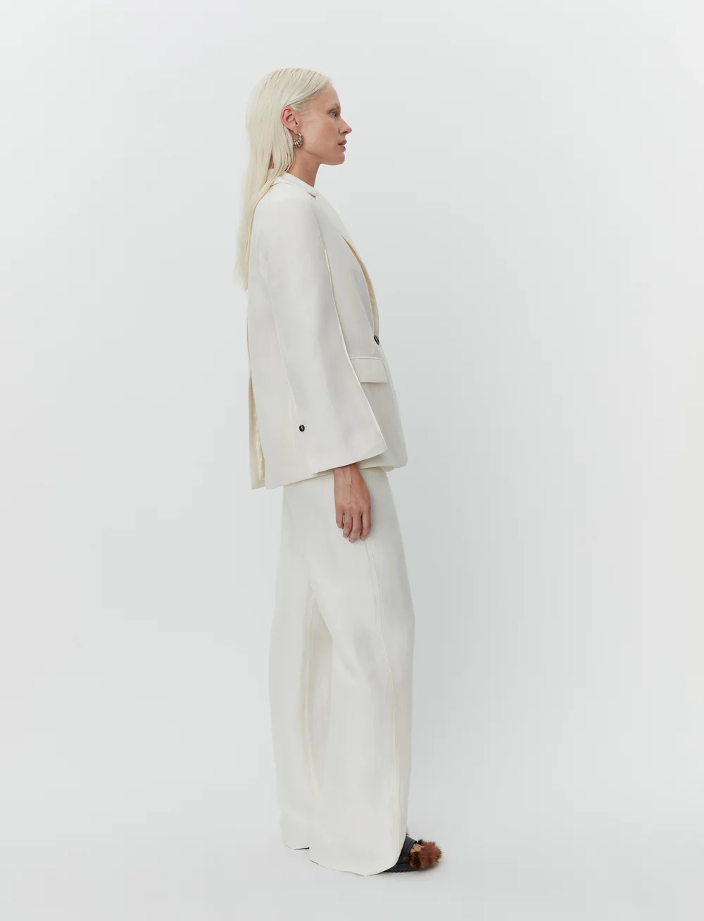 Day Birger et Mikkelsen - Marcy - Solid Linen - einreihige blazer - cloud cream - 4