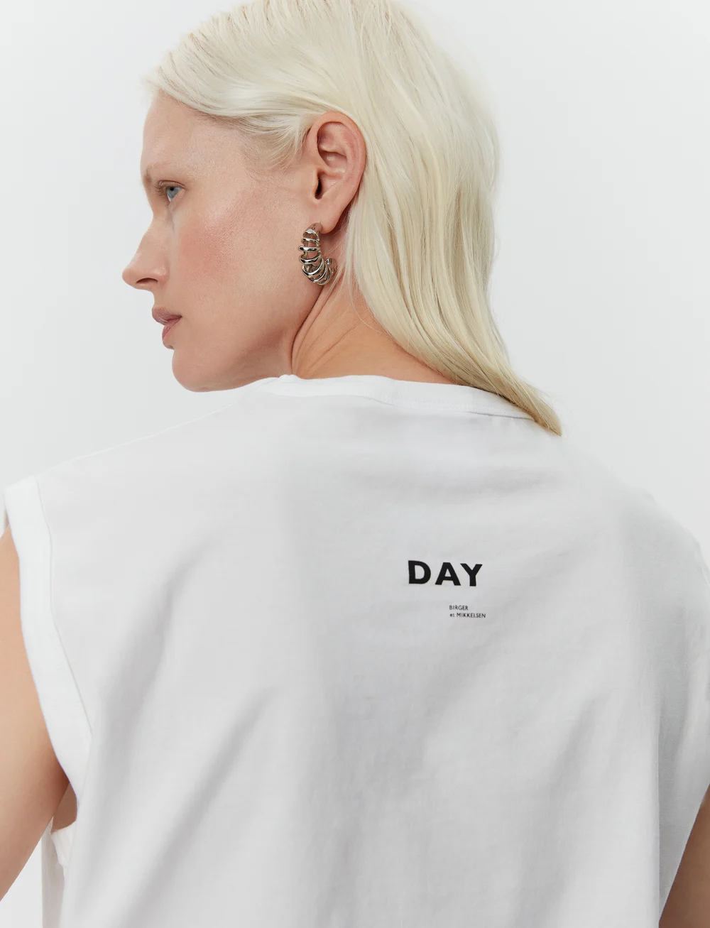 Day Birger et Mikkelsen - Pedro - Heavy Jersey RD - sleeveless tops - bright white - 3