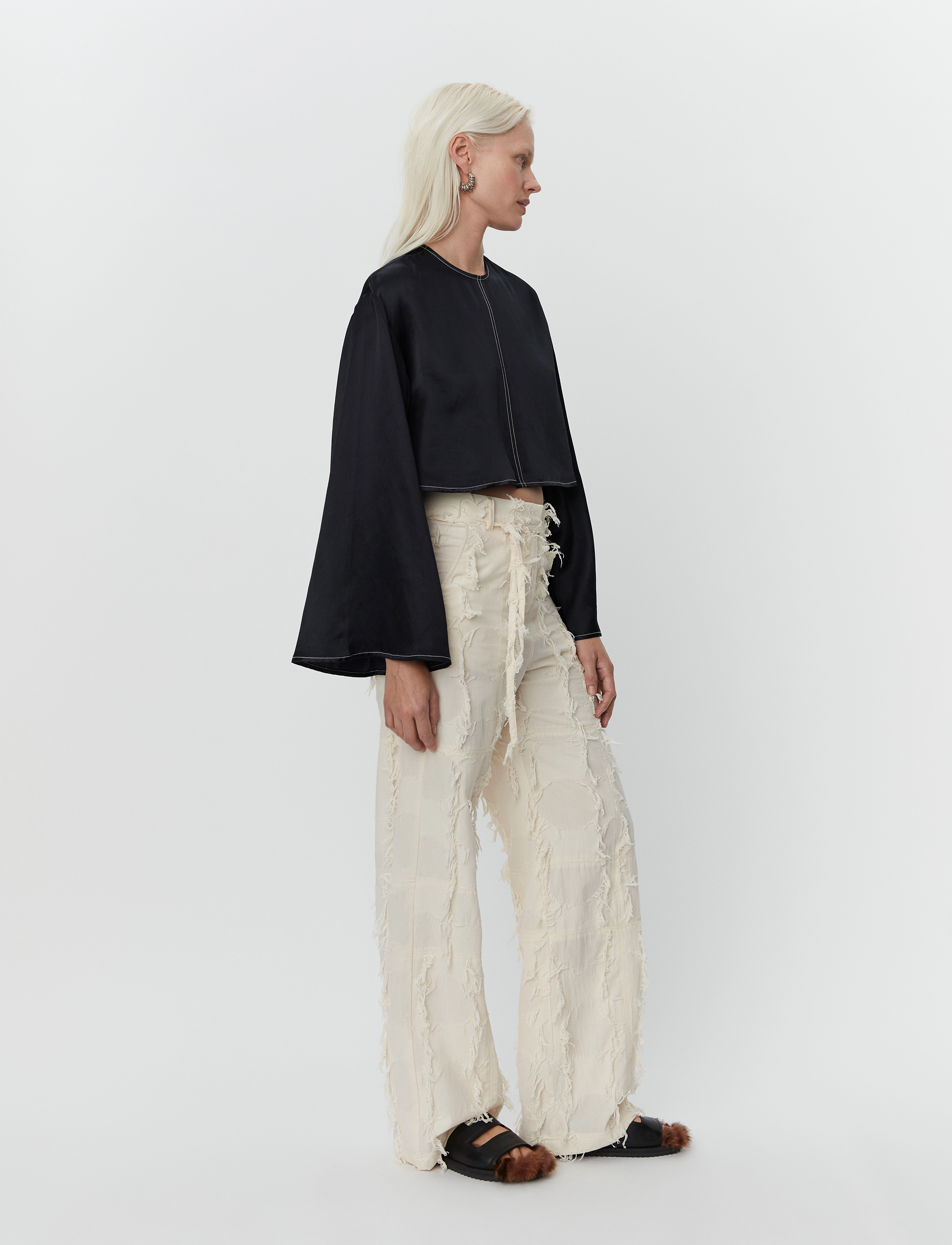Day Birger et Mikkelsen - Becky - High Shine Blend RD - long-sleeved blouses - black - 5