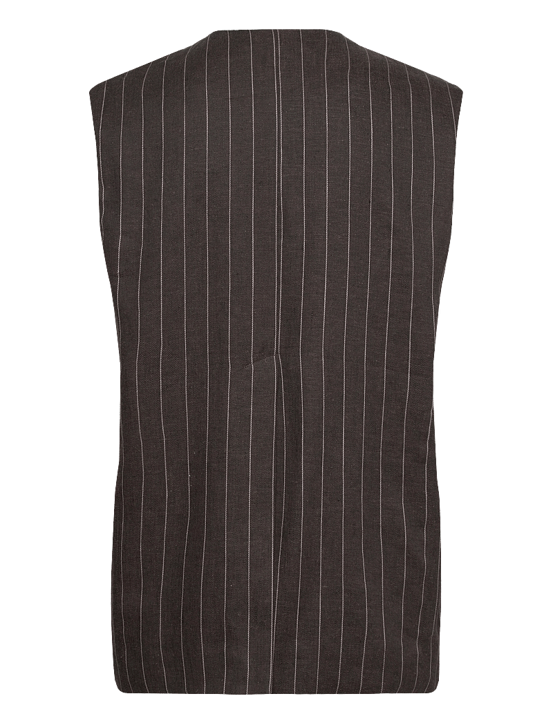 Day Birger et Mikkelsen - Enid - Casual Linen Stripe - Ülikonna vestid - chocolate brown - 1