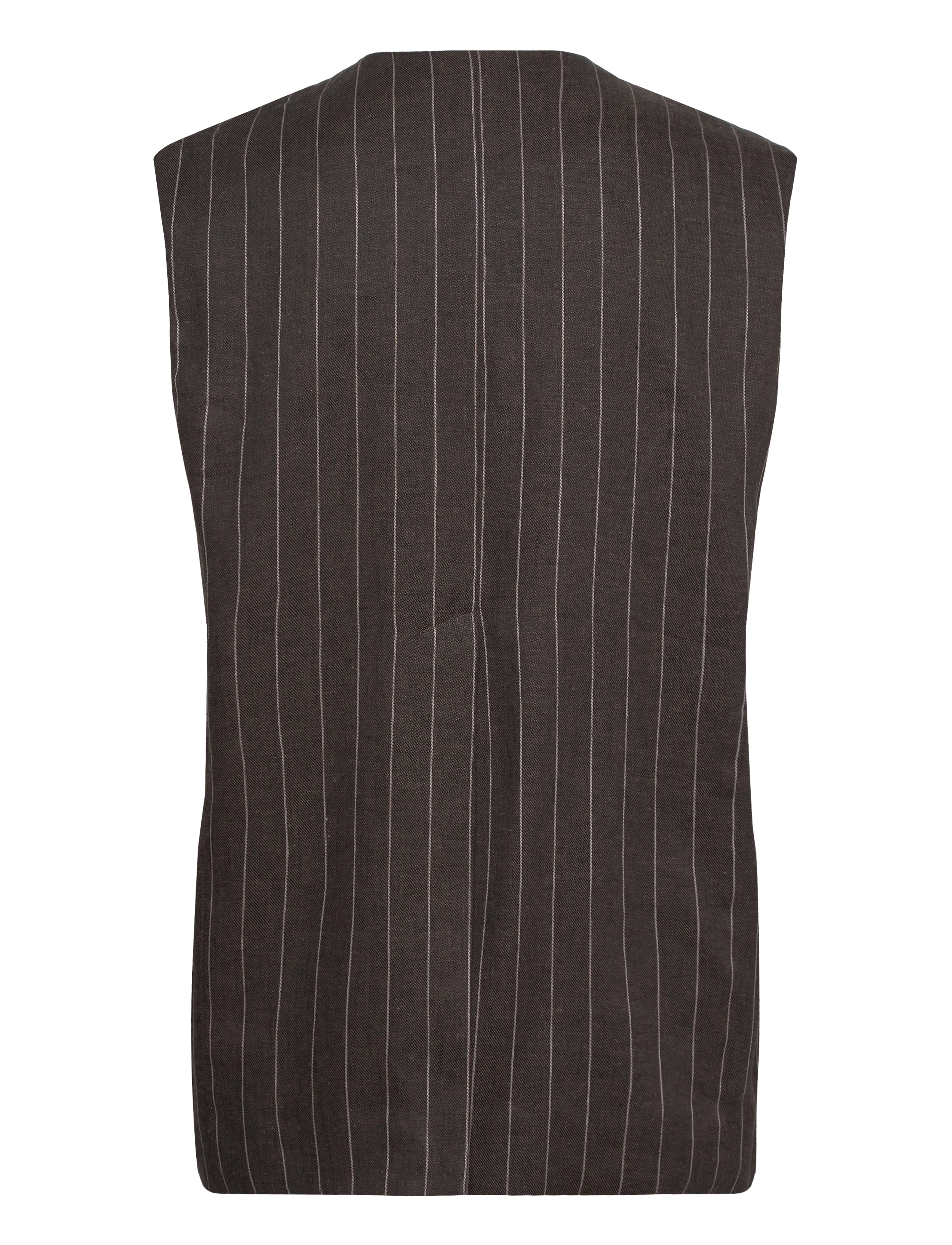 Day Birger et Mikkelsen - Enid - Casual Linen Stripe - festtøj til outletpriser - chocolate brown - 1