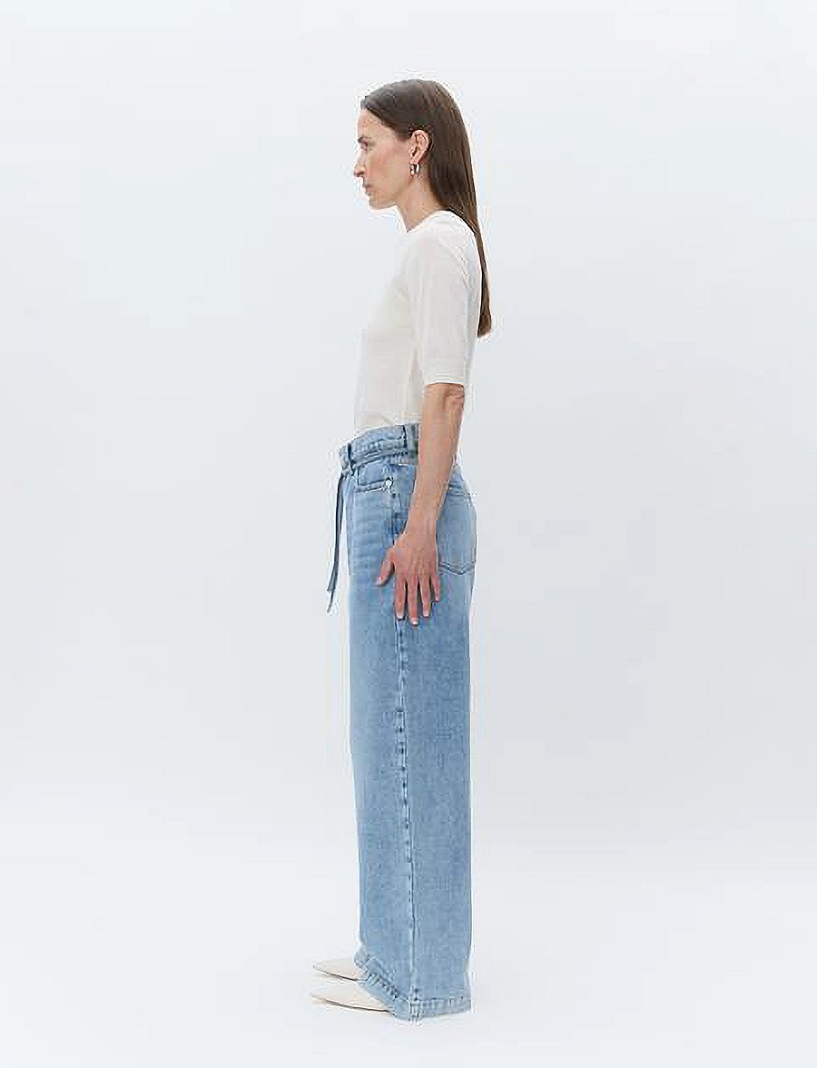 Day Birger et Mikkelsen - Elijah - Blue Soft Denim - hosen mit weitem bein - light blue - 3