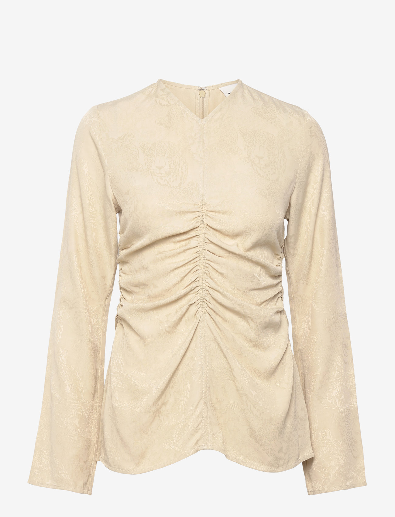 Day Birger et Mikkelsen - Kristy - Matte Jacquard - langærmede bluser - castle wall - 0