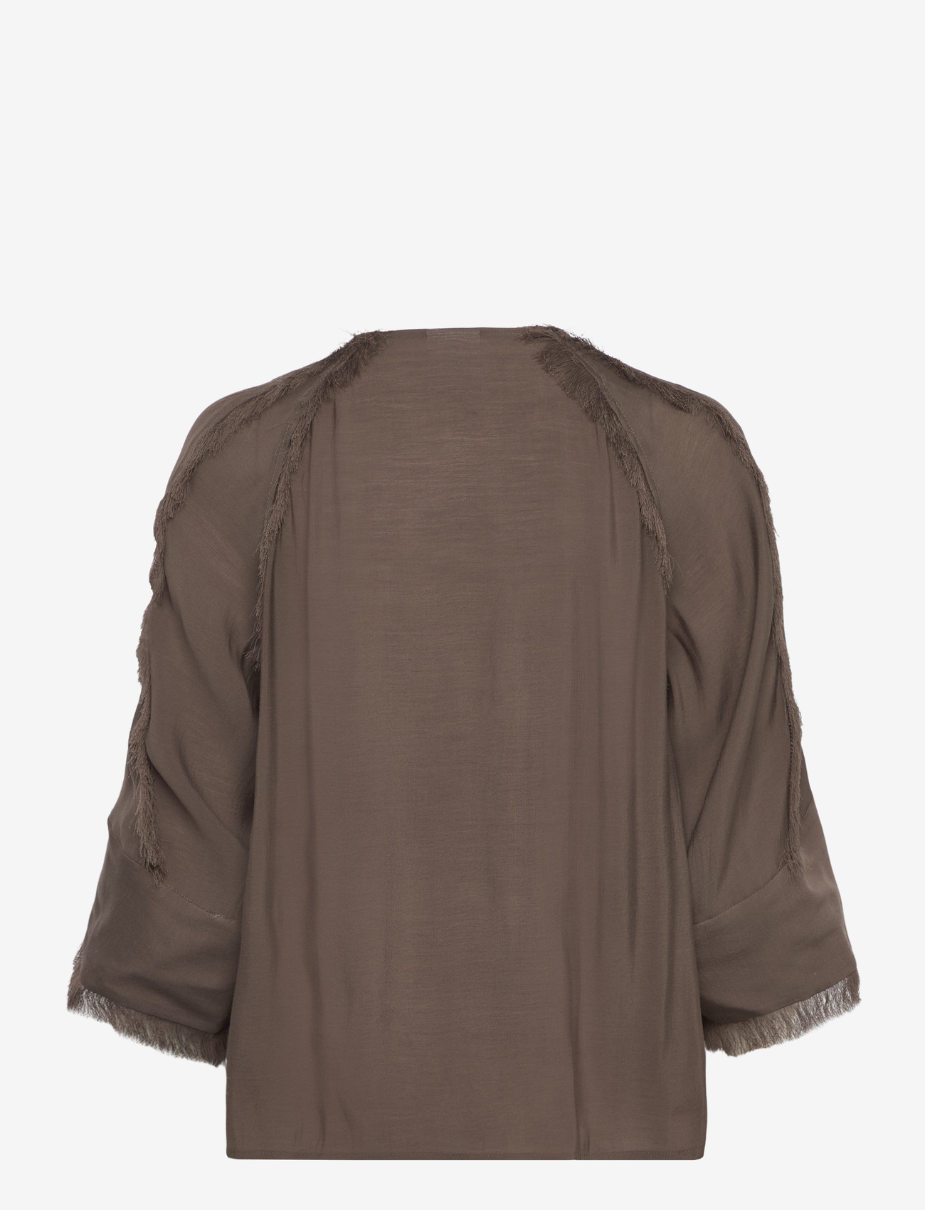 Day Birger et Mikkelsen - Cassie - Sheer Fringes - langærmede bluser - 190809. chocolate chip - 1
